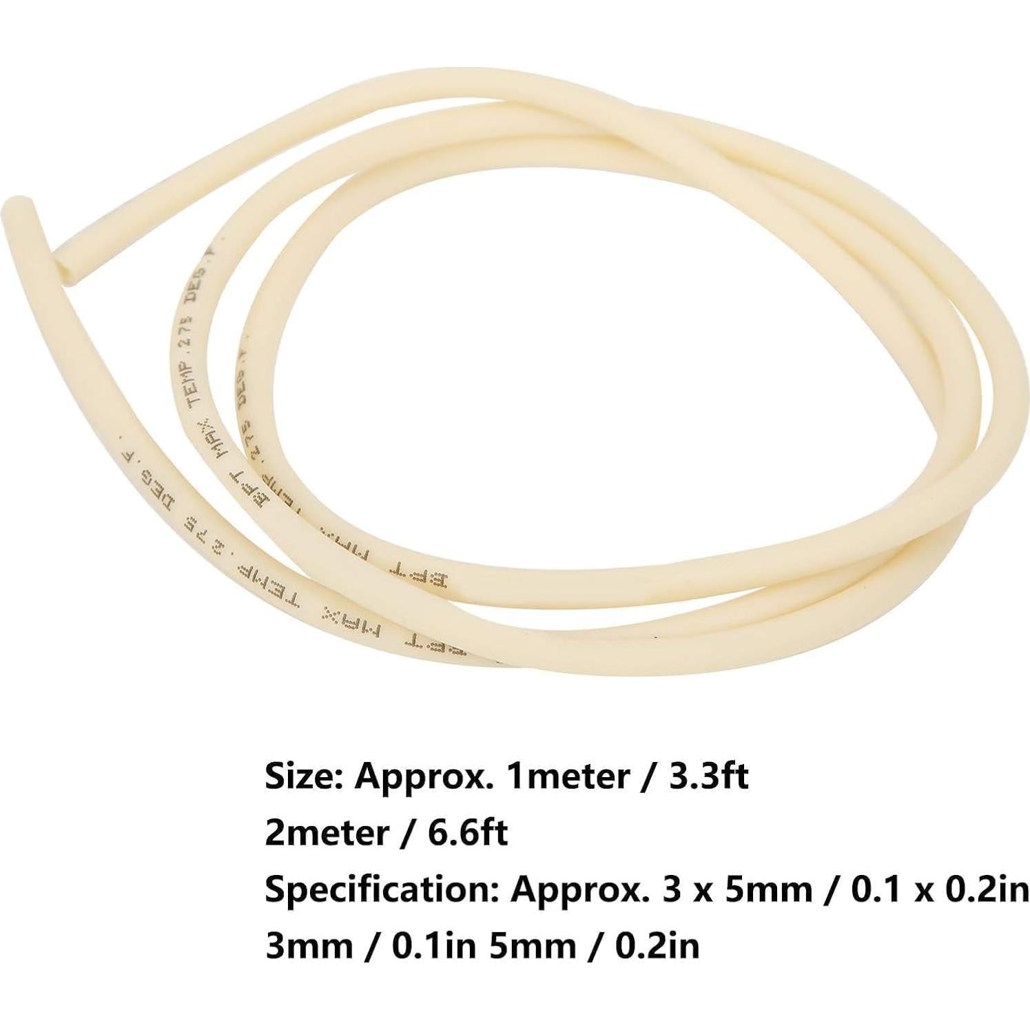 Silicone Tubing, 1 Meter 3x5mm BPT Peristaltic Pump Tube Silicone Peristaltic Resistant Peristaltic Pump Flexible Hose for Testing Products Accessories 3x5mm BPT