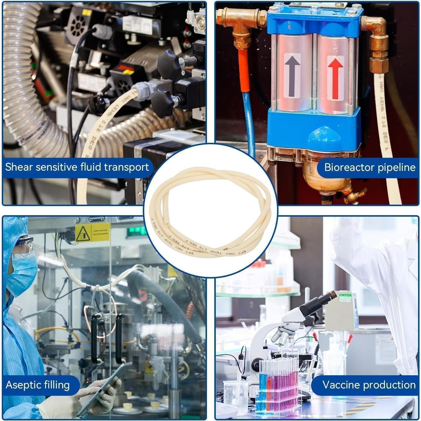 Silicone Tubing, 1 Meter 3x5mm BPT Peristaltic Pump Tube Silicone Peristaltic Resistant Peristaltic Pump Flexible Hose for Testing Products Accessories 3x5mm BPT