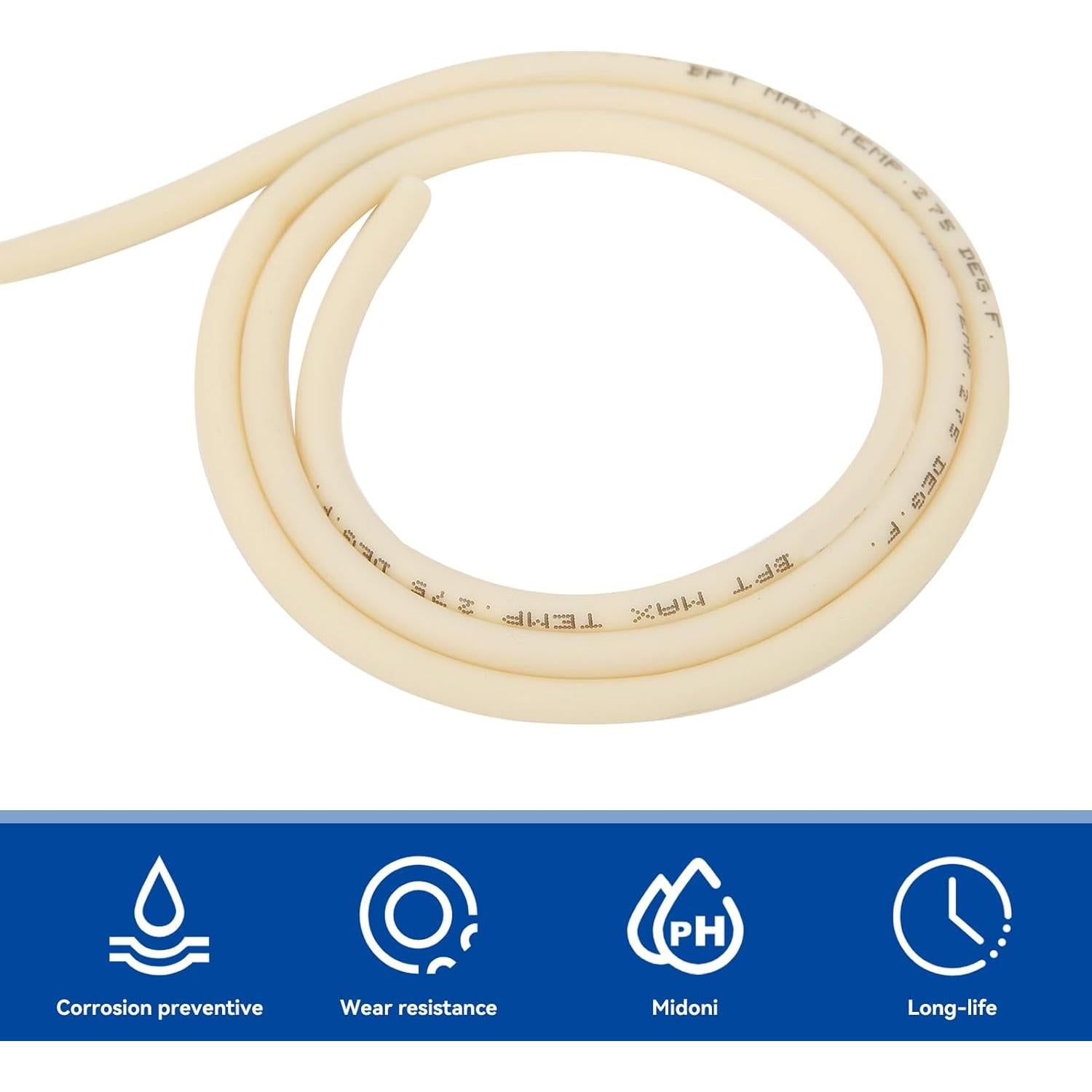 Silicone Tubing, 1 Meter 3x5mm BPT Peristaltic Pump Tube Silicone Peristaltic Resistant Peristaltic Pump Flexible Hose for Testing Products Accessories 3x5mm BPT