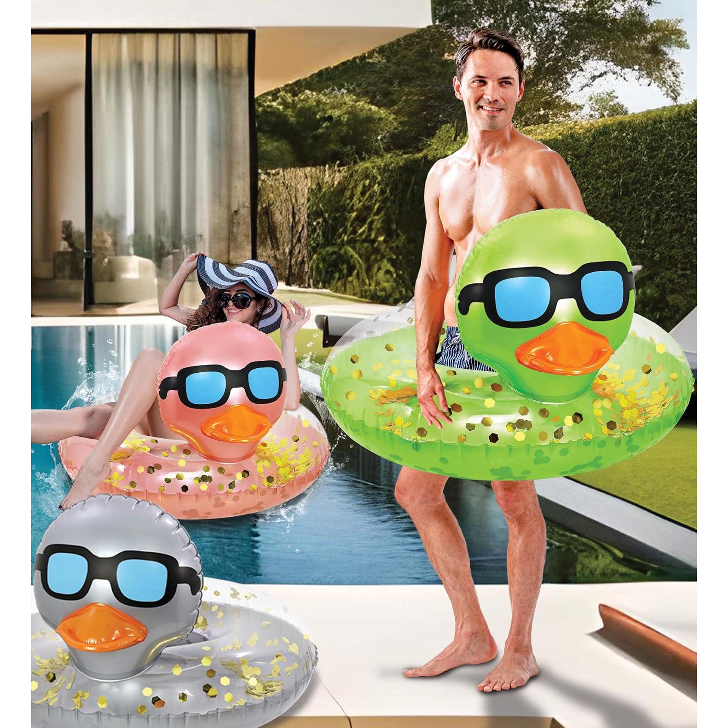 Flotador Inflable de Pato POZA 91 cm Vinilo Resistente UV