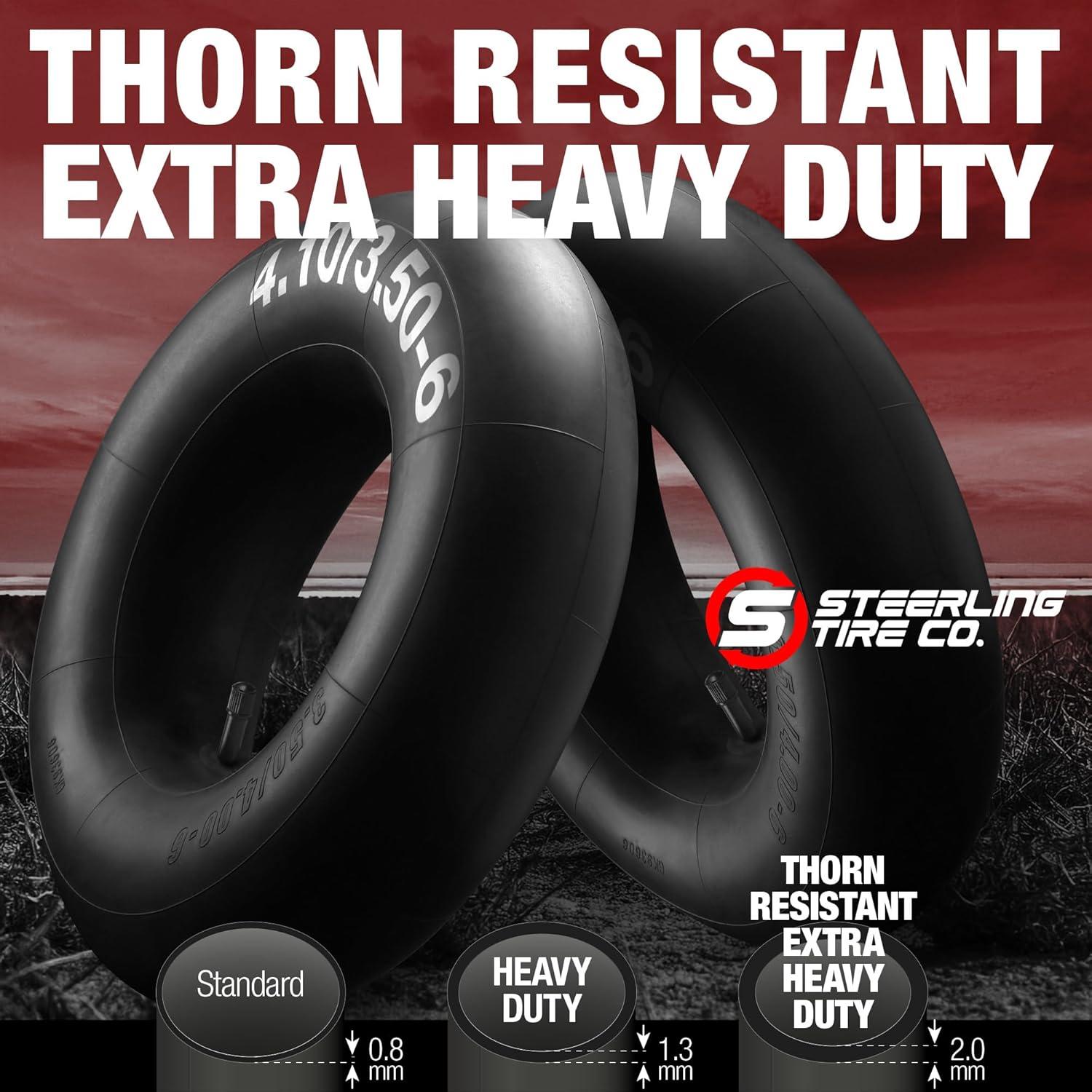 Tubo Interior Extra Resistente Steerling 4.10/3.50-6 - 2 Paquete