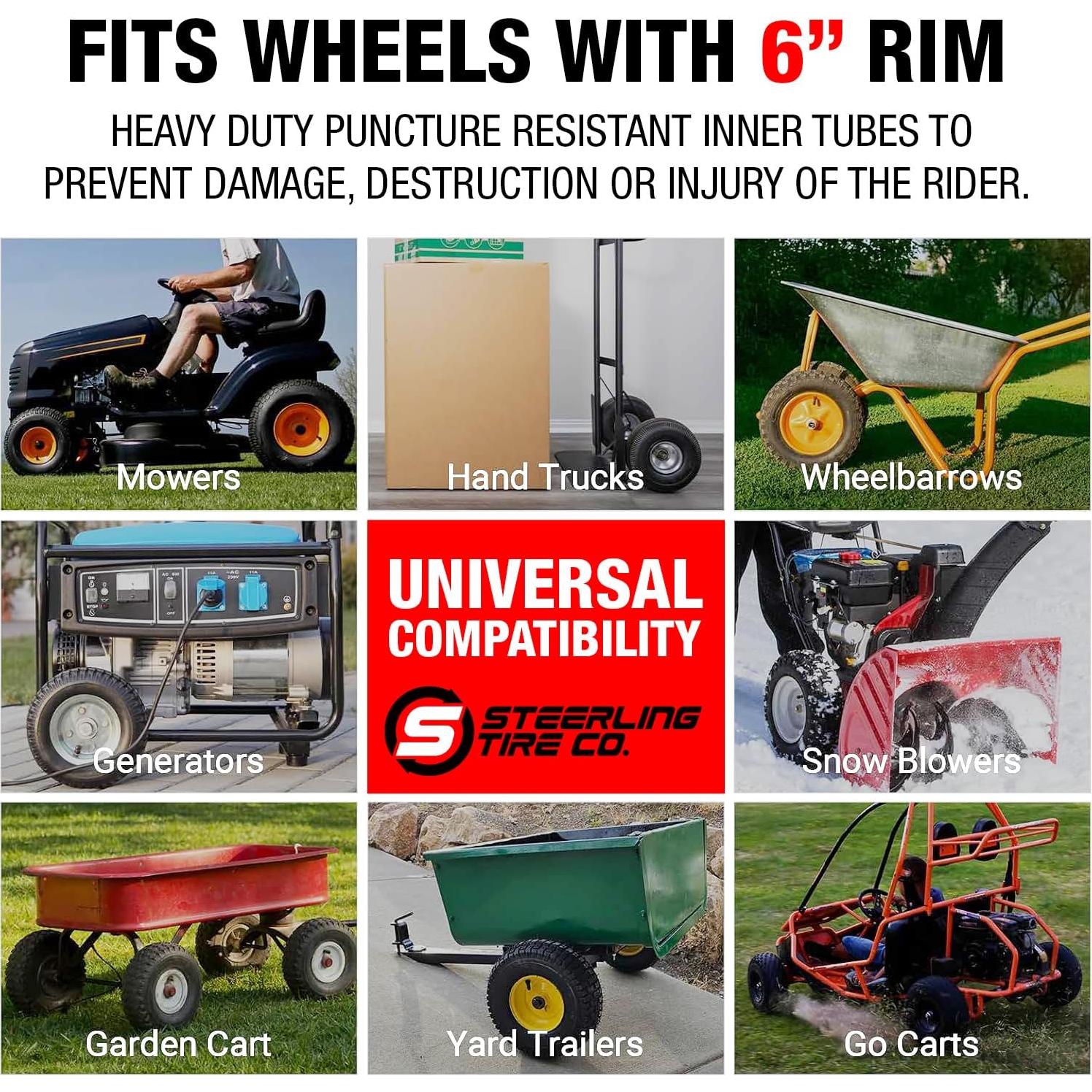 Tubo Interior Extra Resistente Steerling 4.10/3.50-6 - 2 Paquete