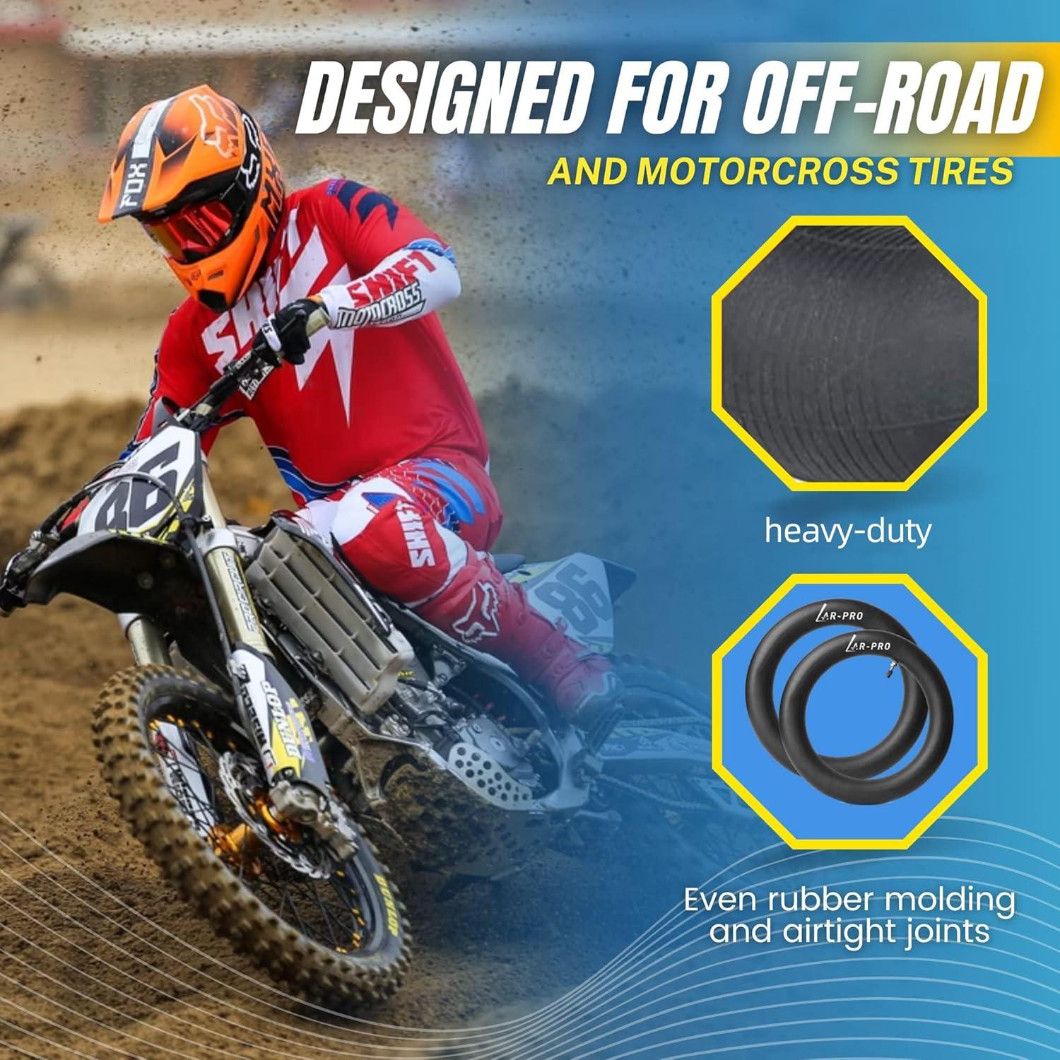 Paquete de 2 Tubos Internos AR-PRO 110/100-18 Caucho Butílico