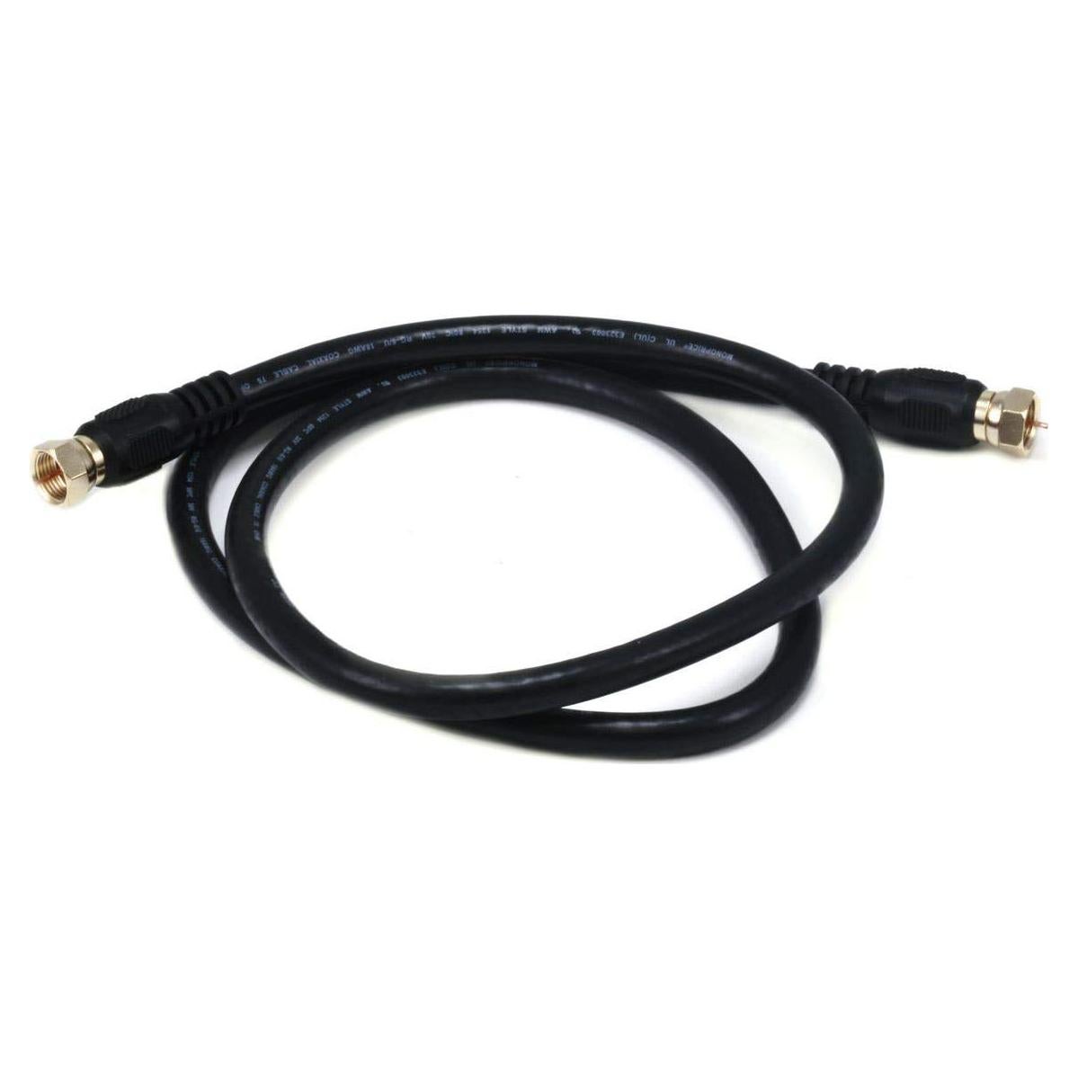 Cable Coaxial RG6 Cuádruple Blindaje Monoprice 0.91m Negro