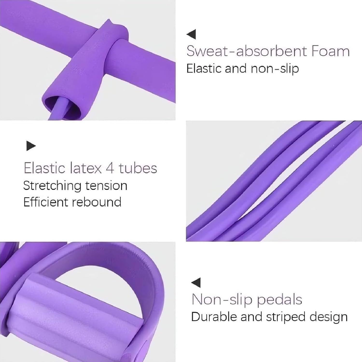 Banda de Resistencia con Pedal Genérico 6 Tubos Fitness Azul