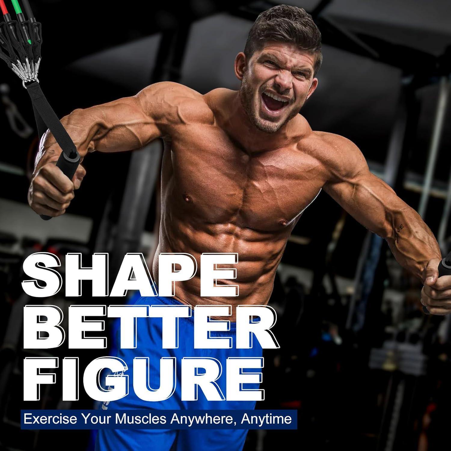 Juego de 5 Bandas de Resistencia twocorn - 4.5 a 22.7 kg