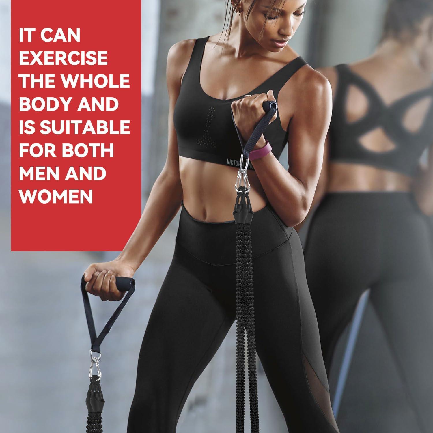 Banda de Resistencia de Pedal Vonlarka 4 Tubos para Ejercicio