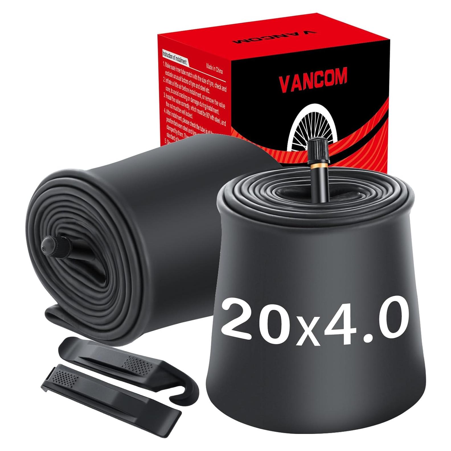 Paquete de 2 Tubos Internos Vancom 20x4.0 Válvula Schrader