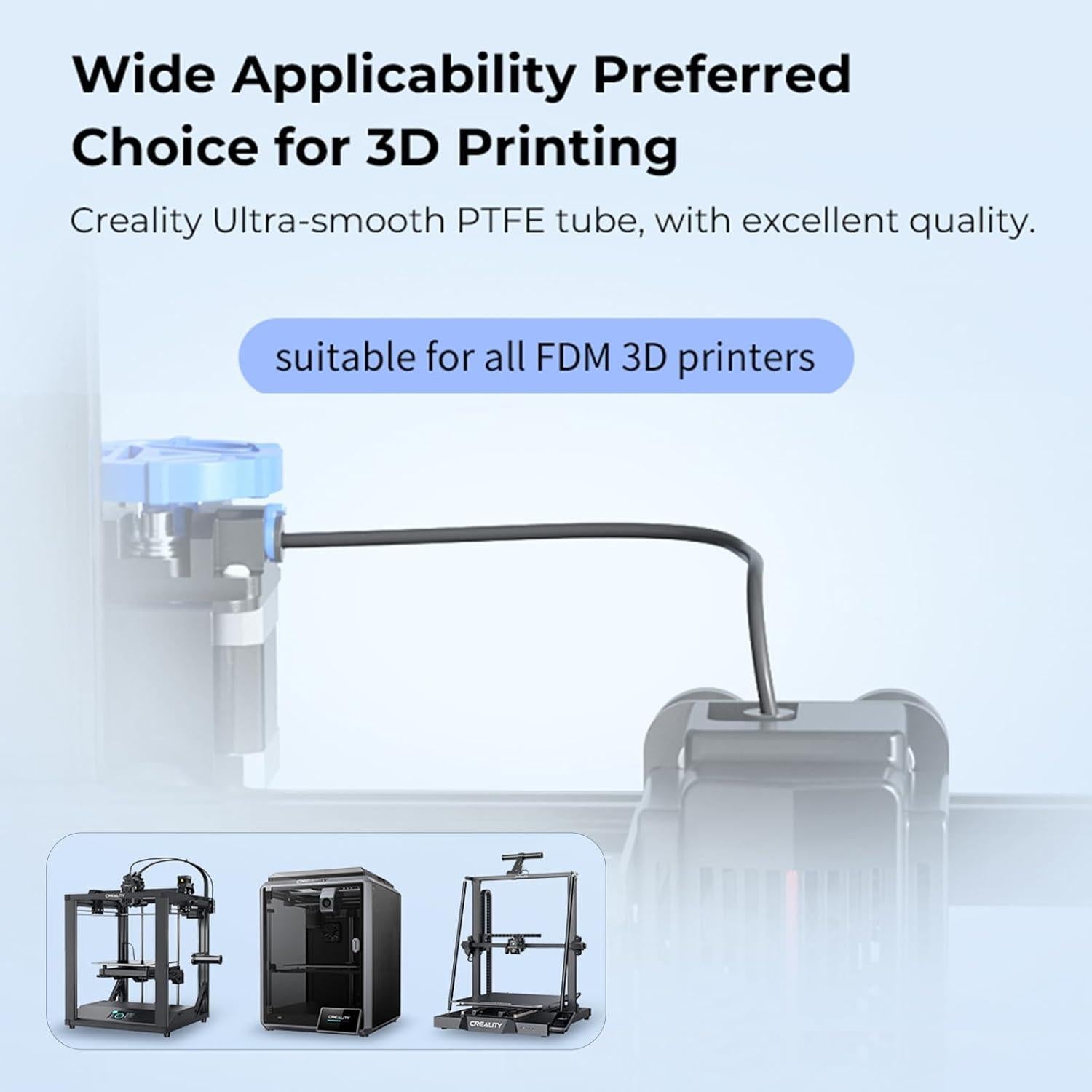 Tubo PTFE Ultra Suave Creality 2M 2mm ID para Filamento 1.75mm