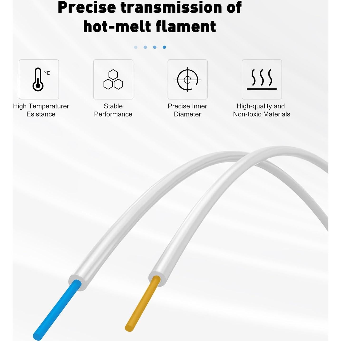 Tubo de Teflón PTFE 2M 2mm ID x 4mm OD para Impresora 3D