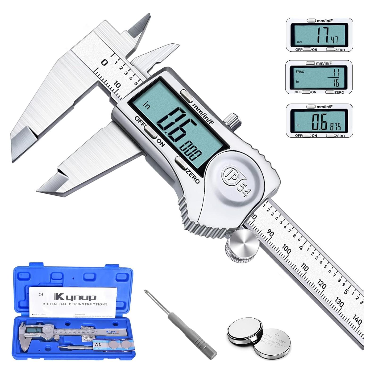 Calibrador Digital Kynup 150mm Acero Inoxidable IP54