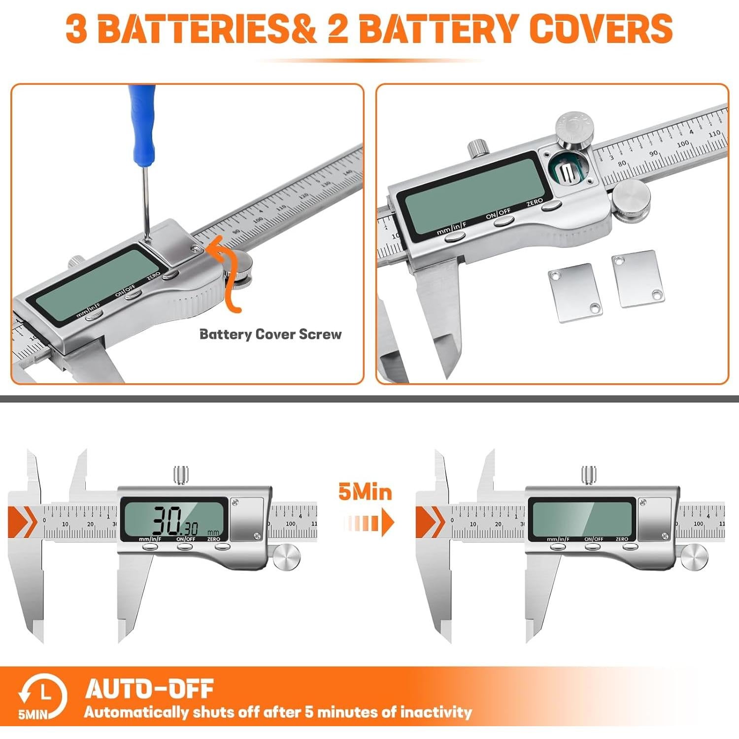 Calibrador Digital HARDELL 150mm Acero Inoxidable Preciso