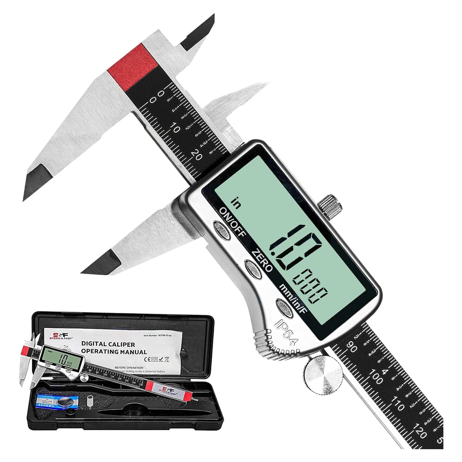 Calibrador Digital 150mm S&F STEAD & FAST LCD IP54