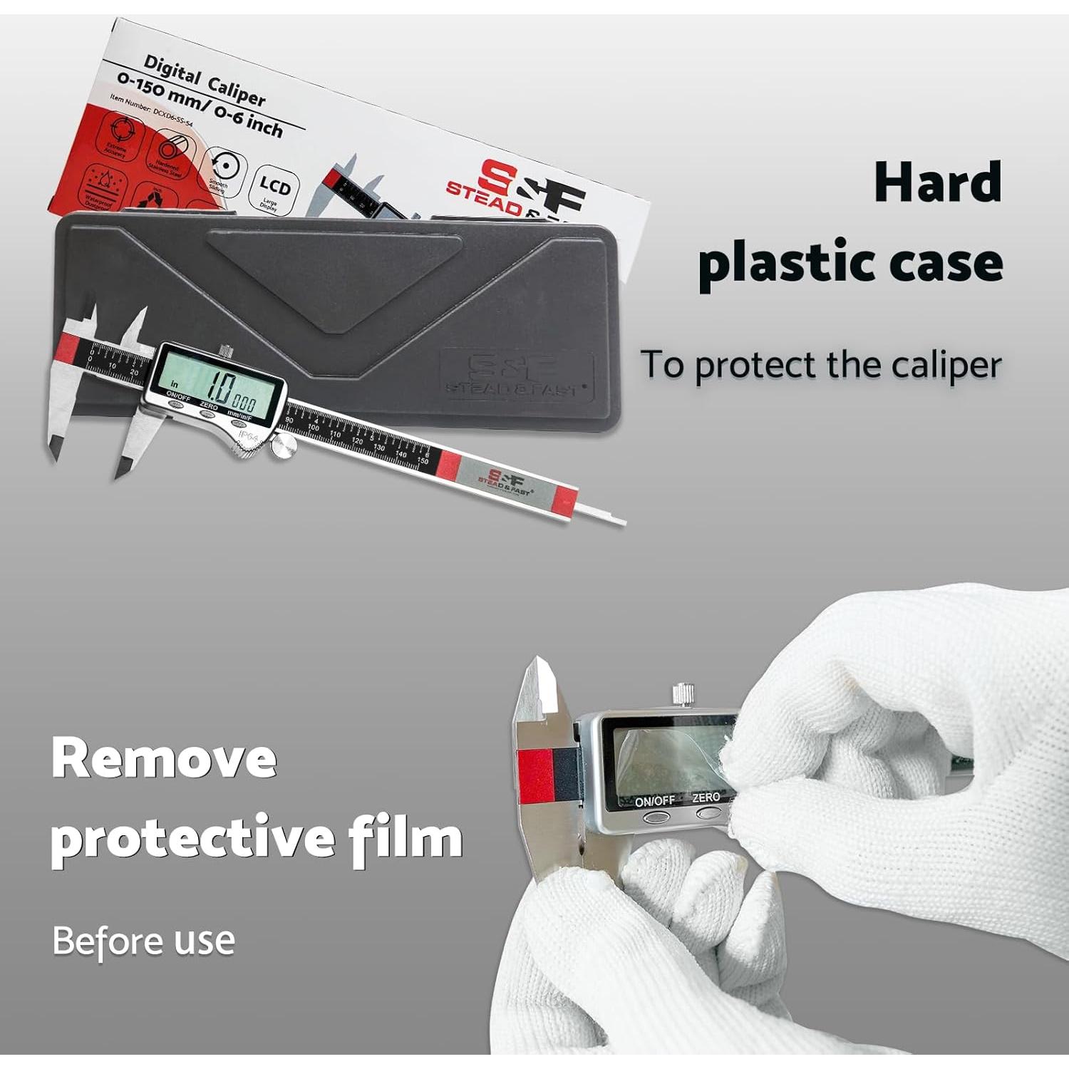 Calibrador Digital 150mm S&F STEAD & FAST LCD IP54