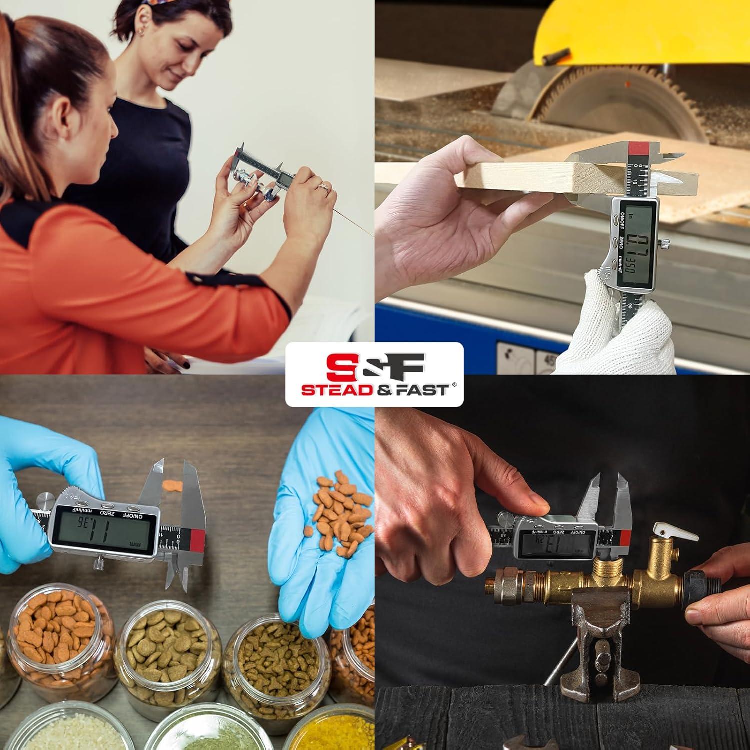 Calibrador Digital 150mm S&F STEAD & FAST LCD IP54