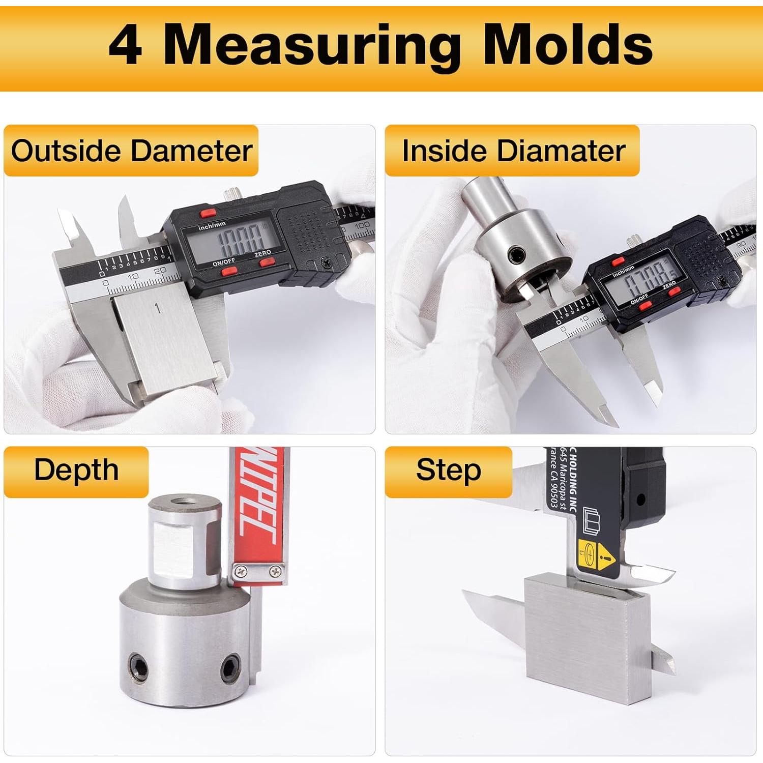 Calibrador Digital UNIPEC Acero Inoxidable 15.24 cm LCD