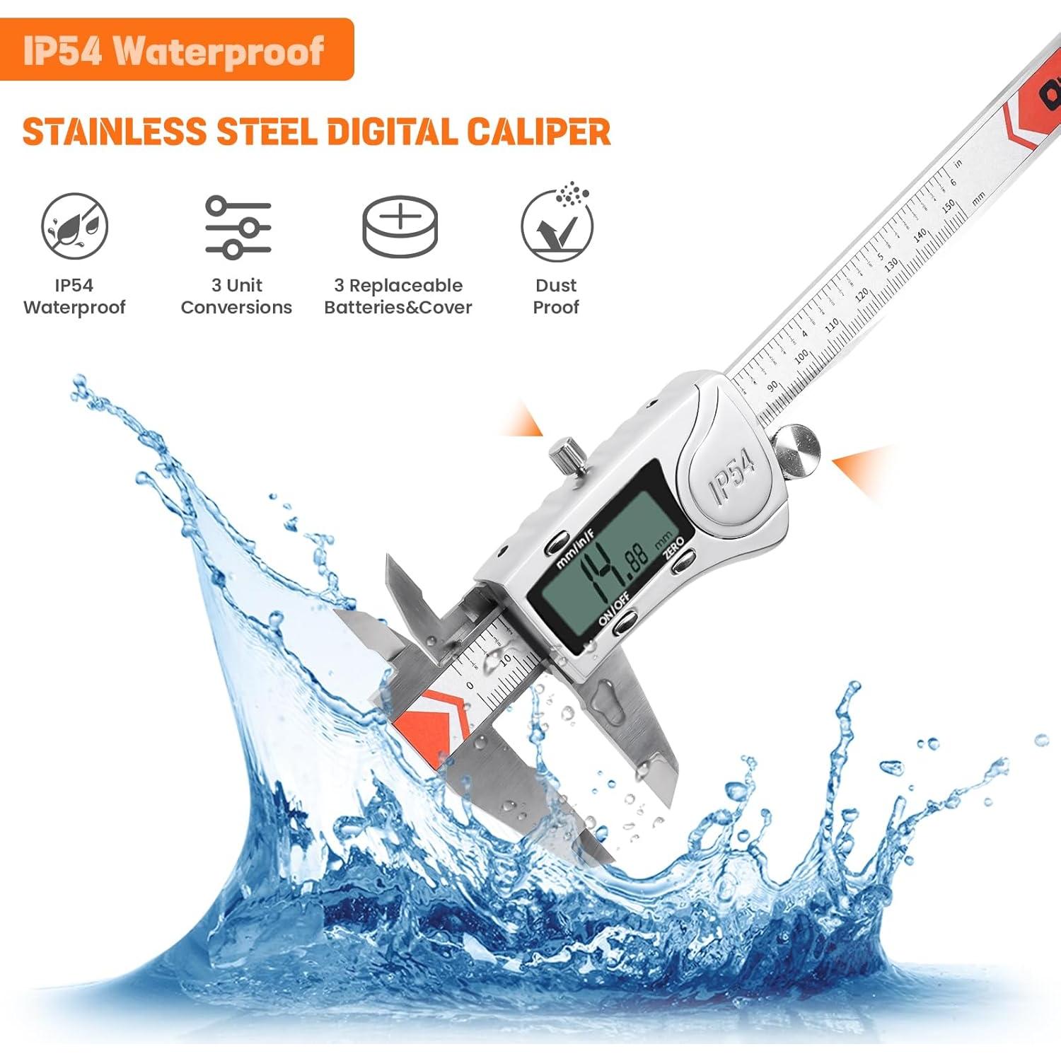 Calibre Digital HARDELL IP54 Acero Inoxidable 0-150mm