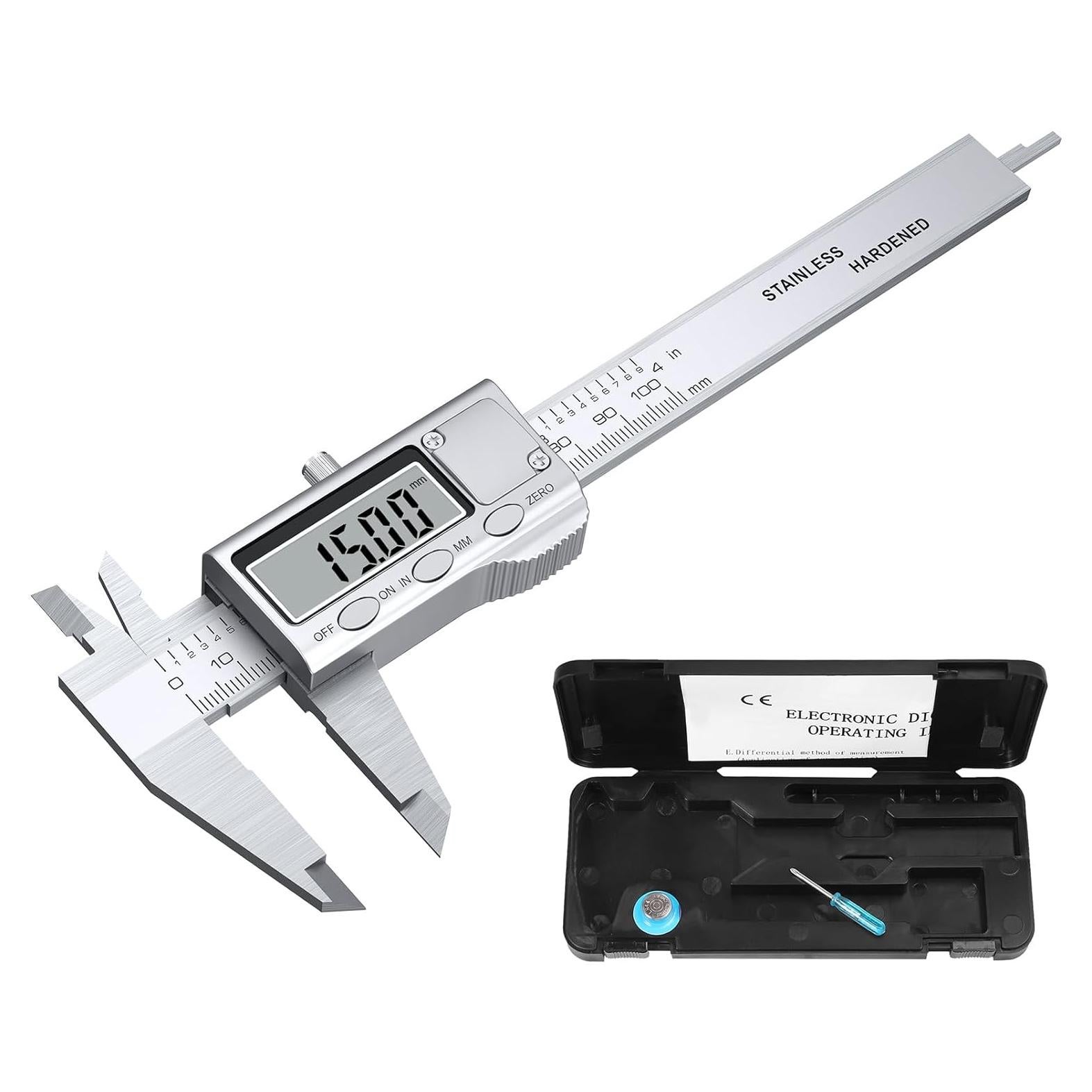 Calibrador Digital Neoteck 100mm Acero Inoxidable LCD