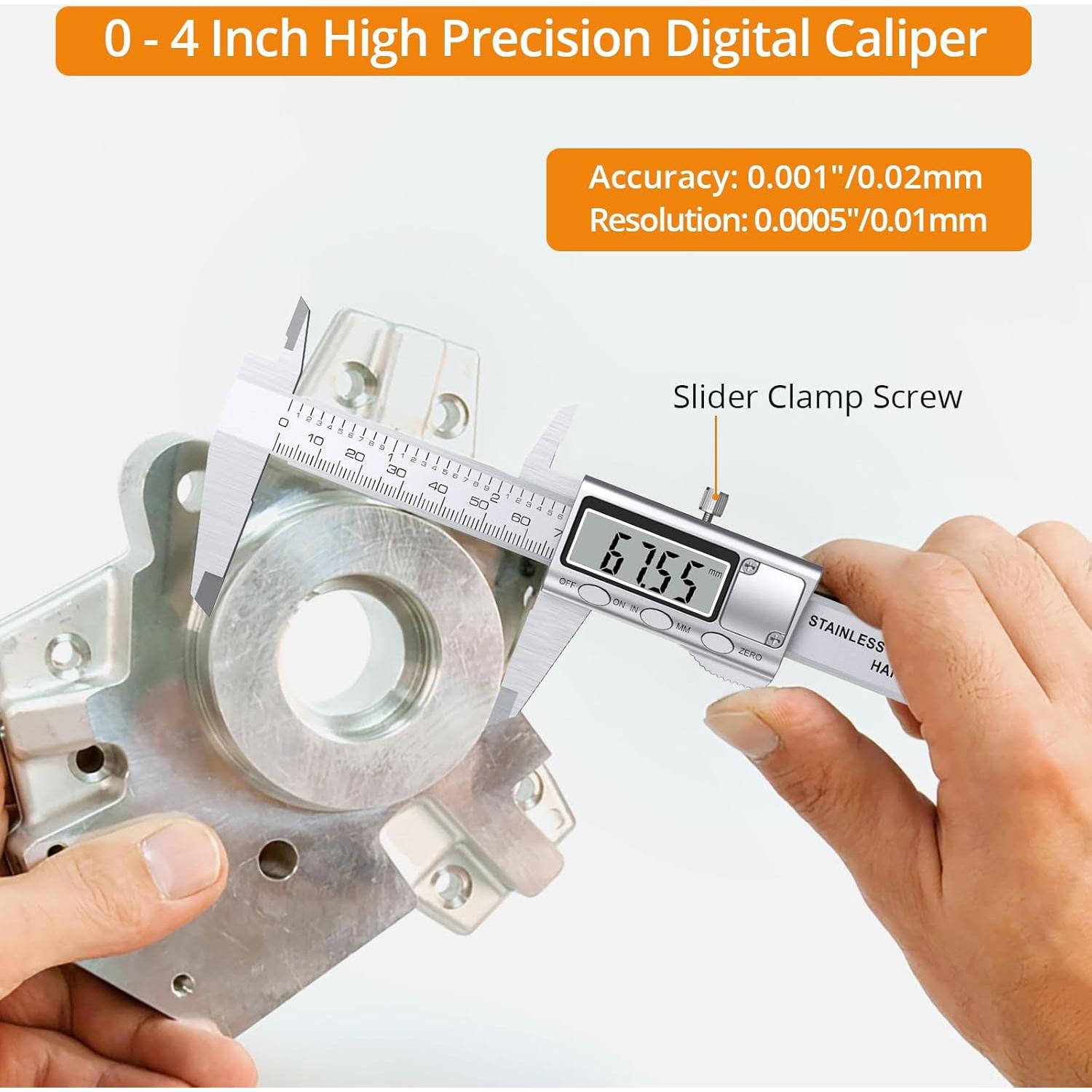 Calibrador Digital Neoteck 100mm Acero Inoxidable LCD