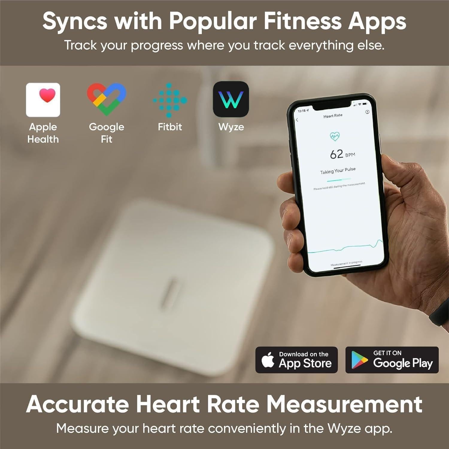 Escala Digital Wyze Scale X - Peso, IMC, Grasa y Más - Blanco