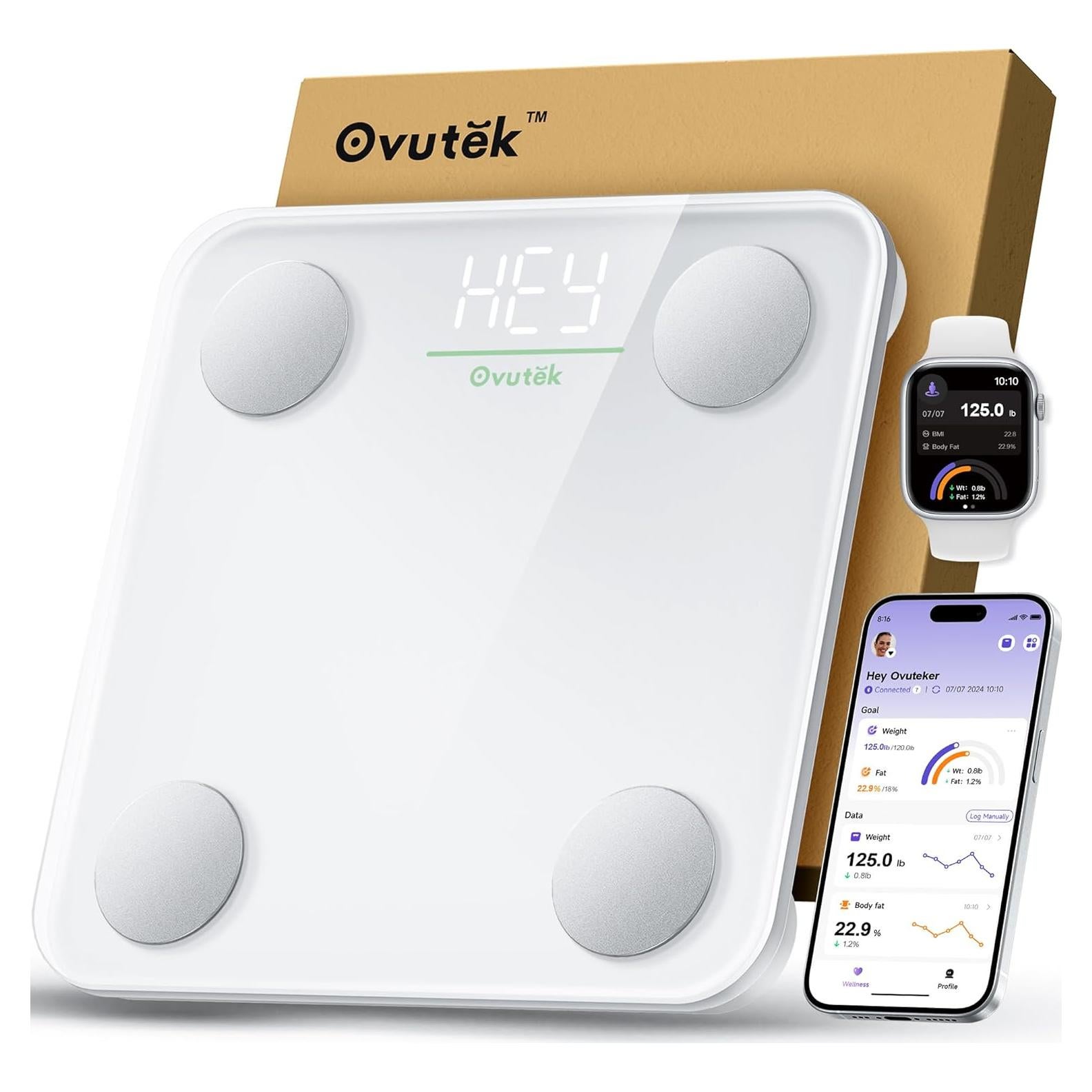 Escala Inteligente Ovutek BMI Digital para Peso Corporal 180kg