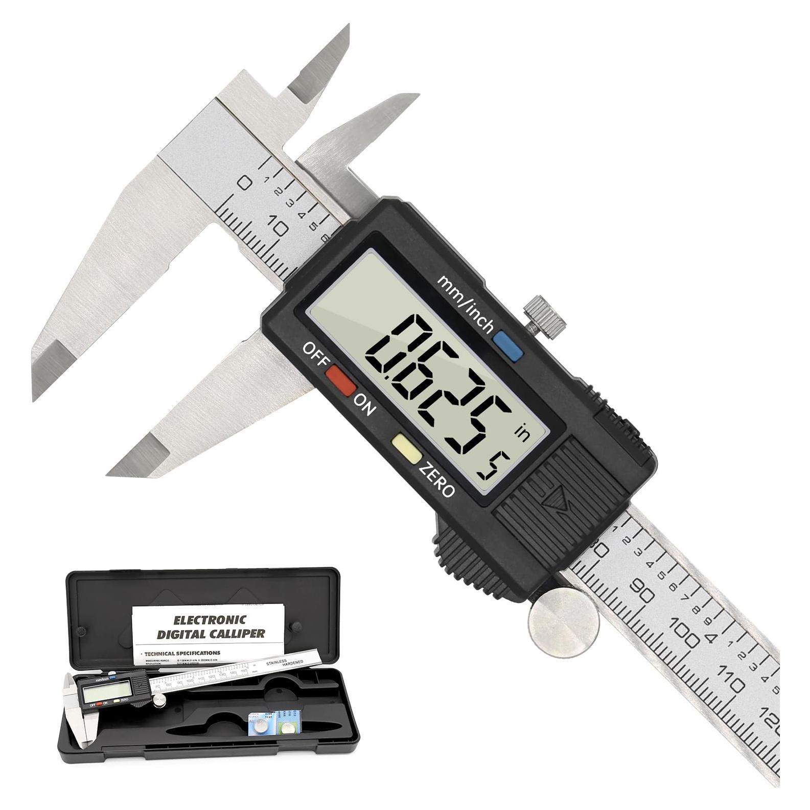 Calibrador Digital Vizbrite 150mm Acero Inoxidable Pantalla LCD