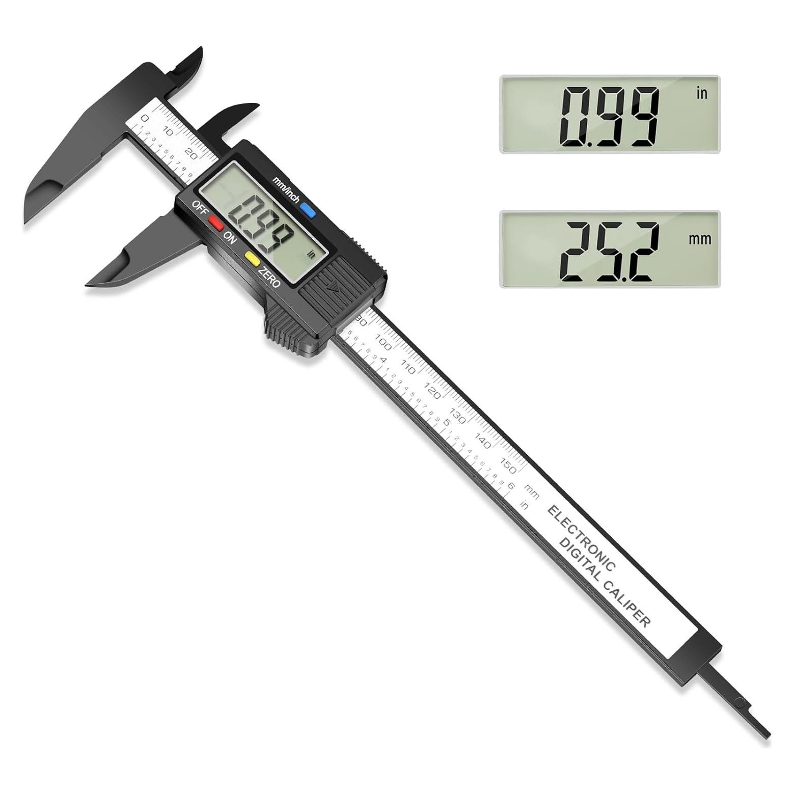 Calibrador Digital HnoaTovy 0-15.24 cm Pantalla LCD Preciso