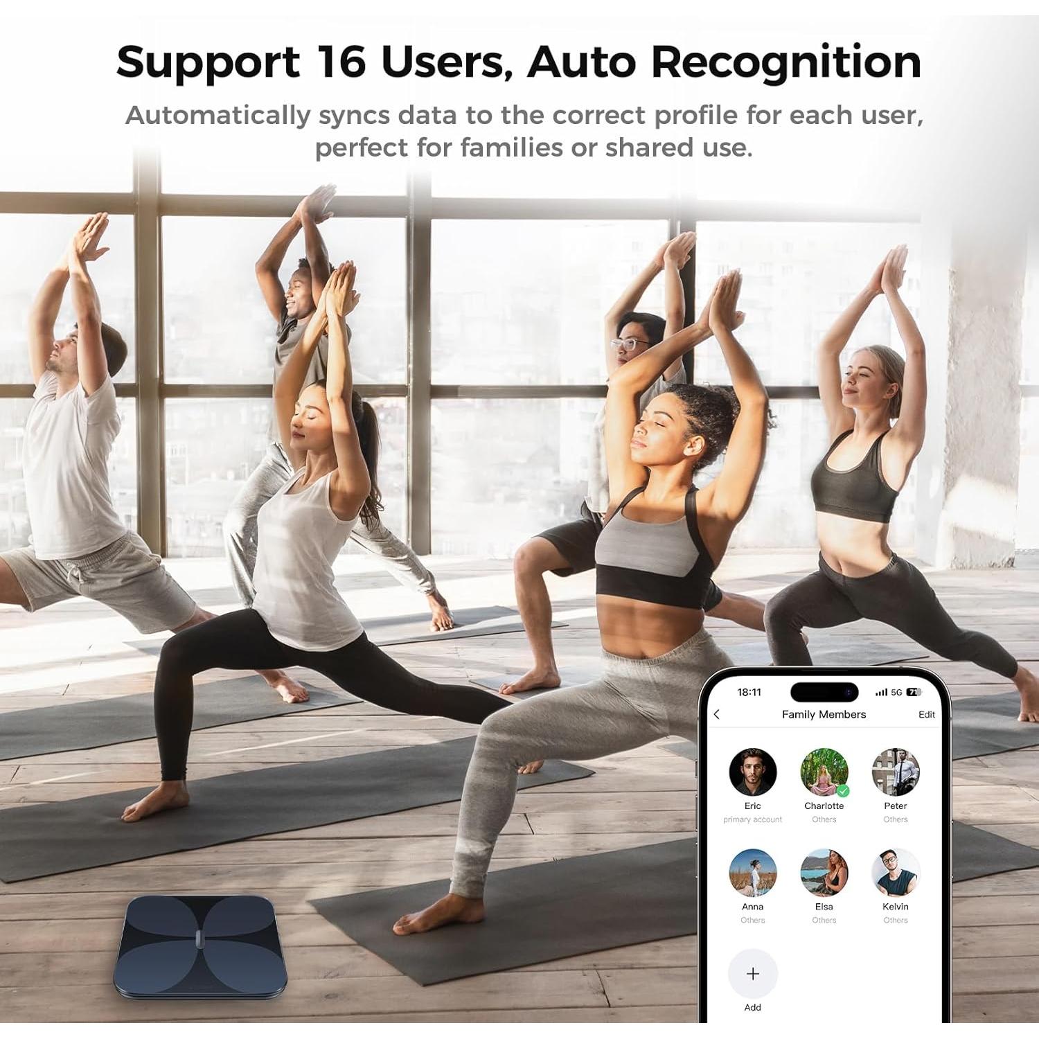 Báscula Inteligente Yunmai Pro - 13 Métricas, Bluetooth, 181kg