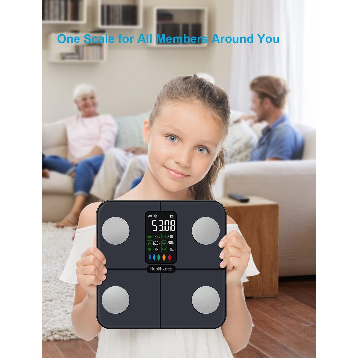 Escala de grasa corporal digital Healthkeep FG2016LB 15 métricas