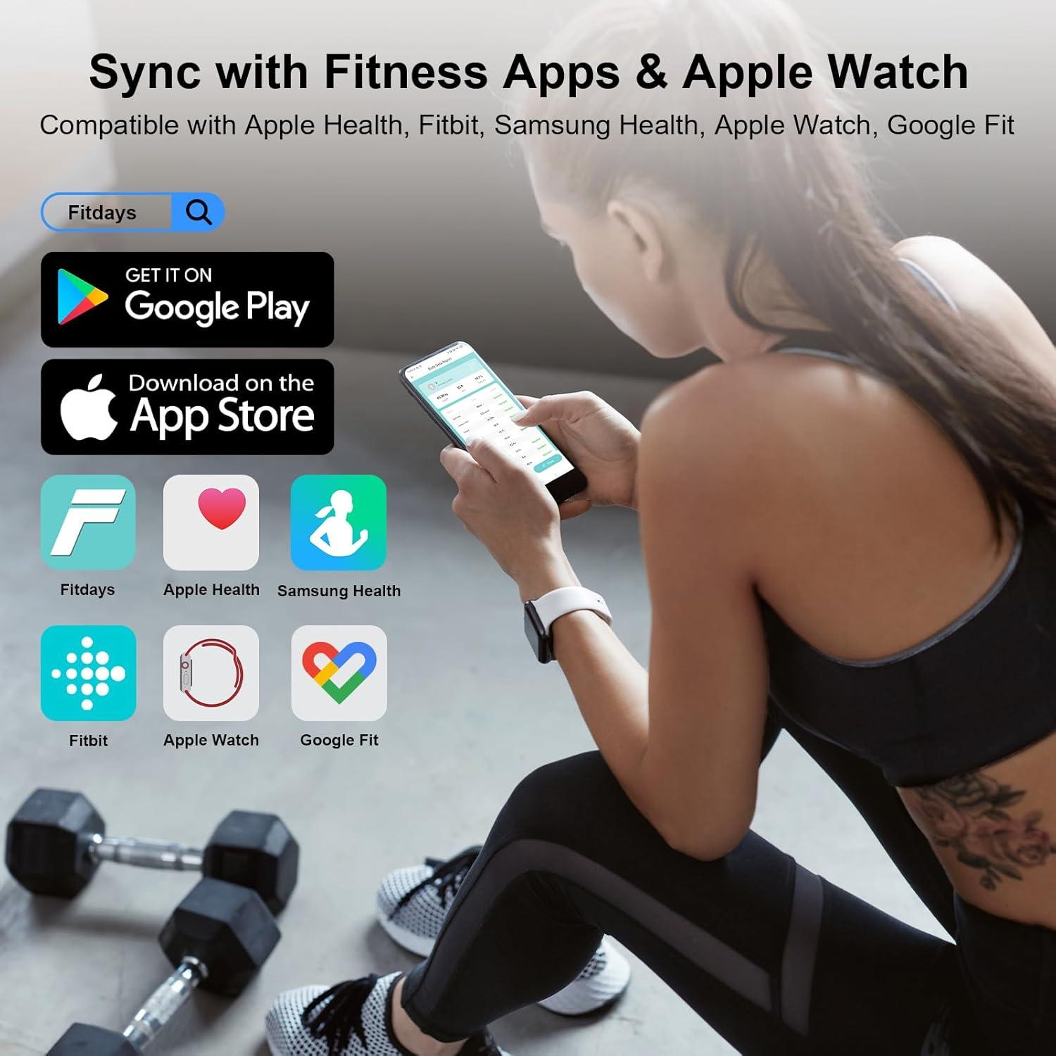 Escala de grasa corporal digital Healthkeep FG2016LB 15 métricas