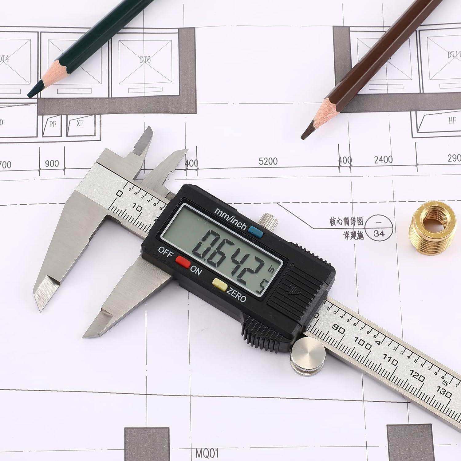 Calibrador Digital Electrónico 150 mm Acero Inoxidable LCD