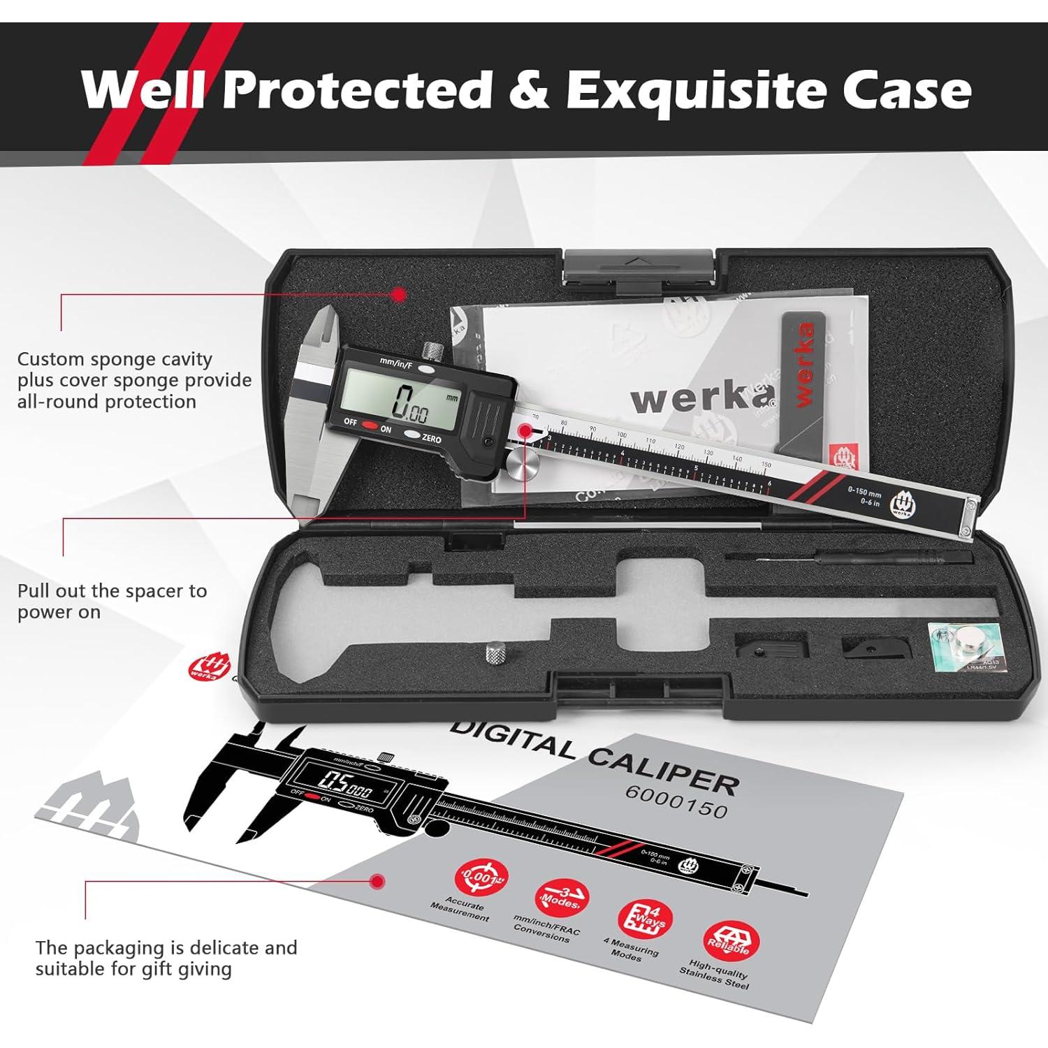 Calibrador Digital Werka WK6000150 0-15.24 cm Alta Precisión