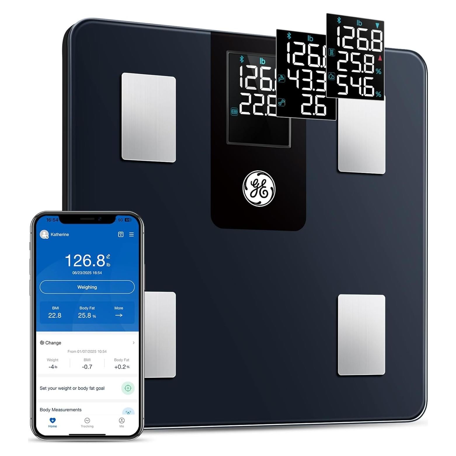 Báscula Inteligente GE Fit Plus para Peso y Grasa Corporal