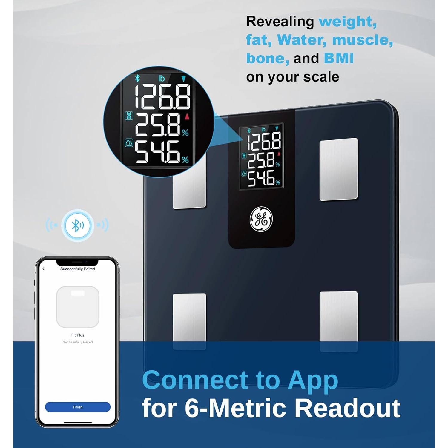 Báscula Inteligente GE Fit Plus para Peso y Grasa Corporal