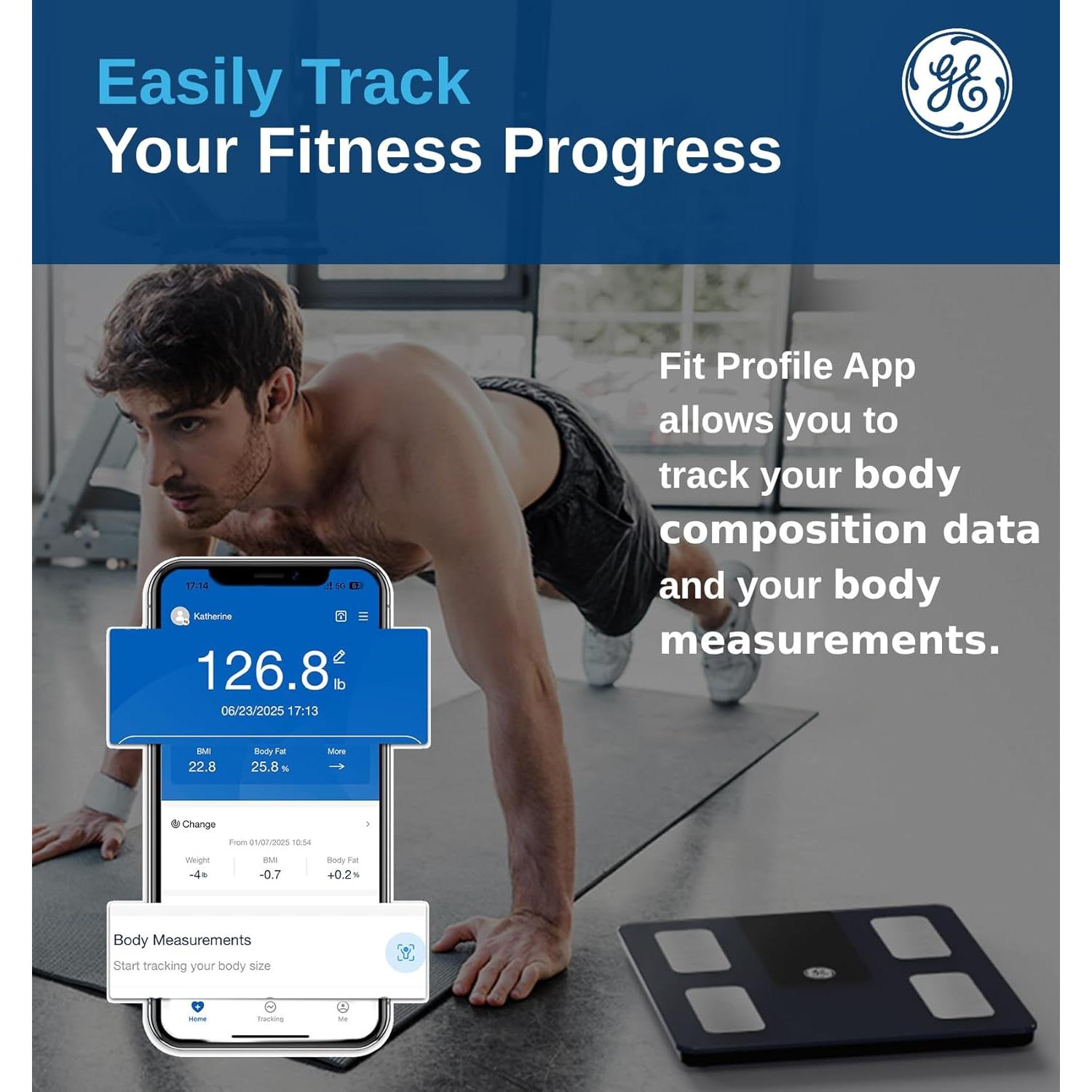 Báscula Inteligente GE Fit Plus para Peso y Grasa Corporal