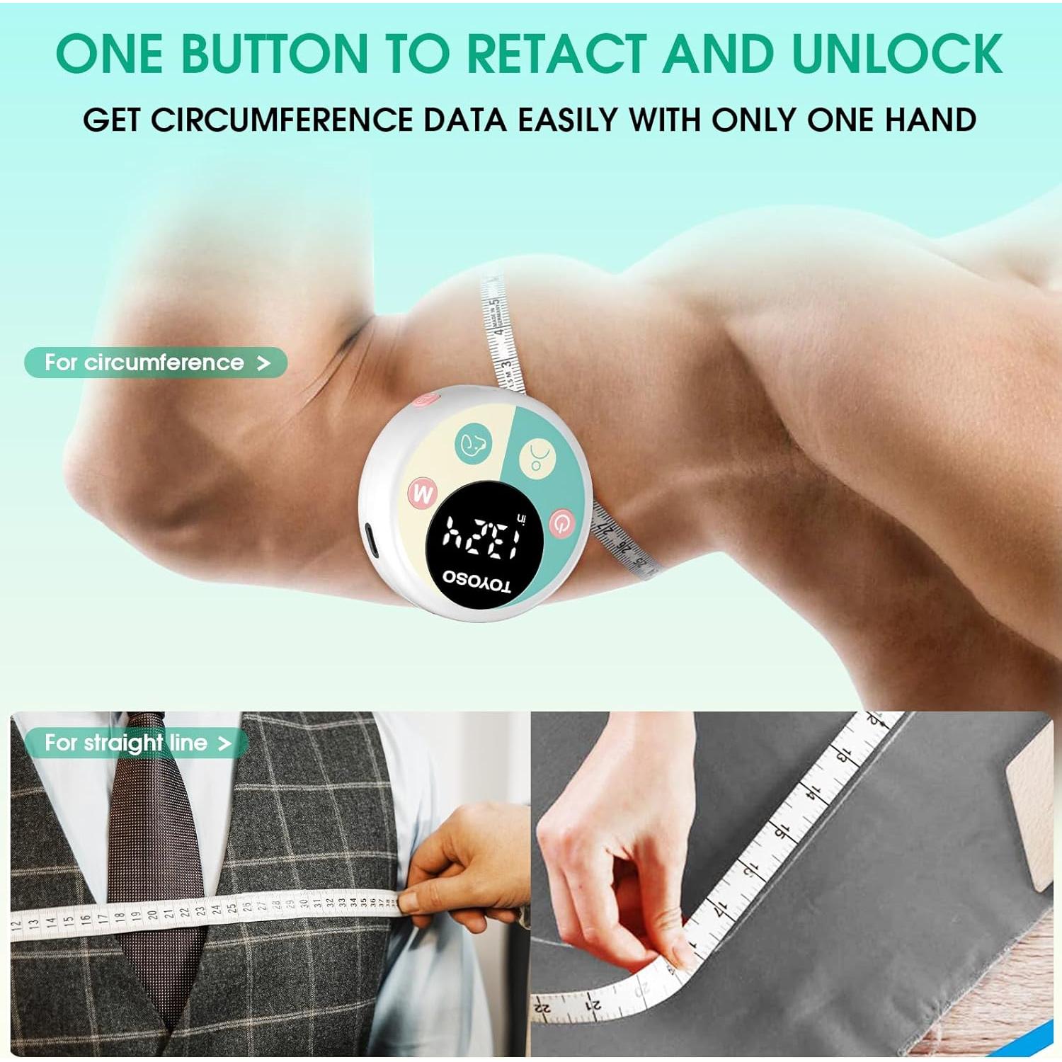 Cinta de Medir Corporal Inteligente TOYOSO con Bluetooth y APP
