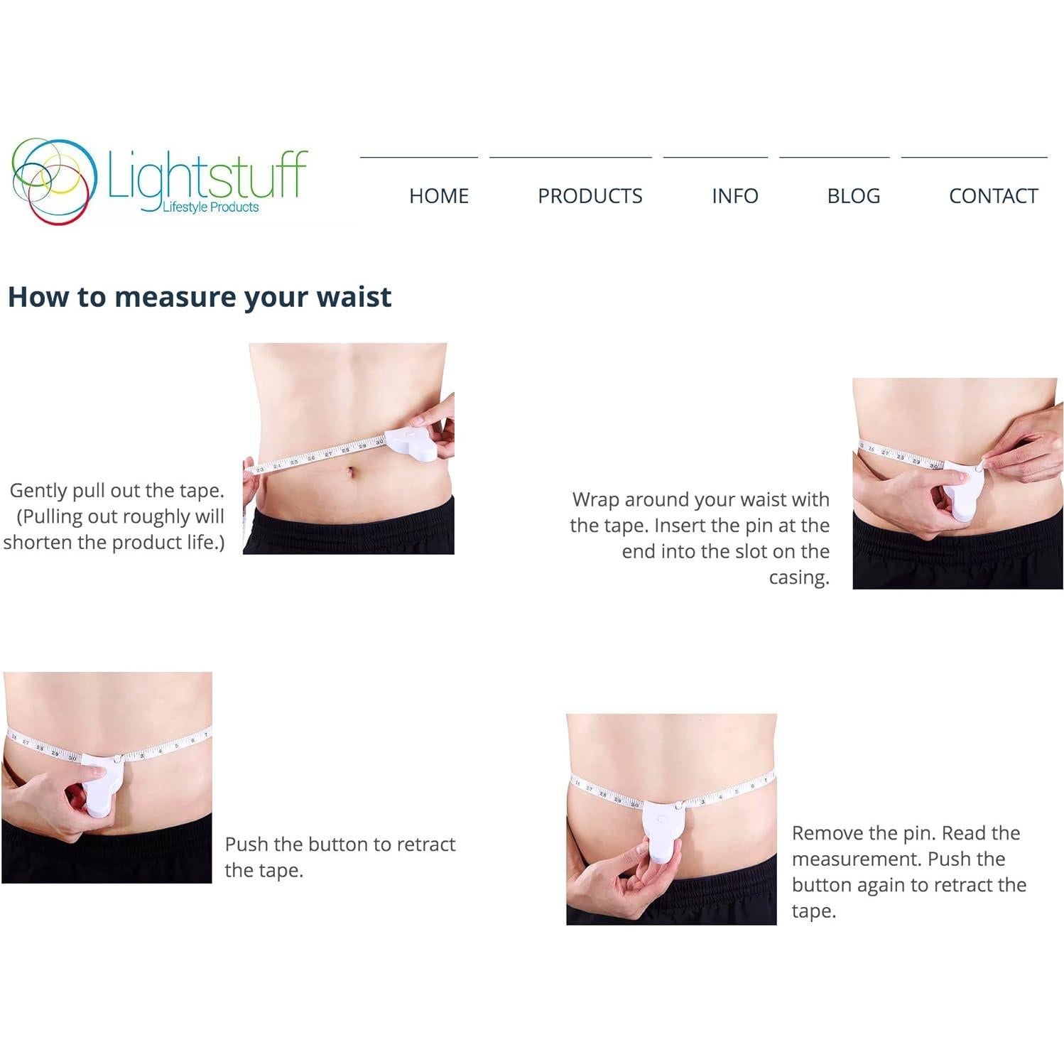 Cinta Métrica Corporal Lightstuff - 154 cm, Precisa y Ergonómica