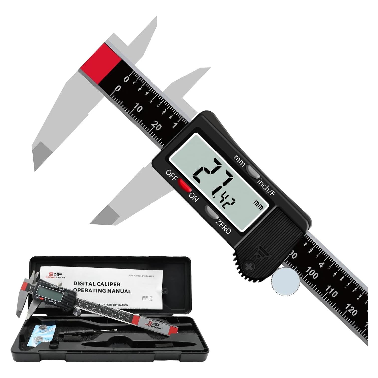 Calibrador Digital S&F STEAD & FAST 150mm Acero Inoxidable