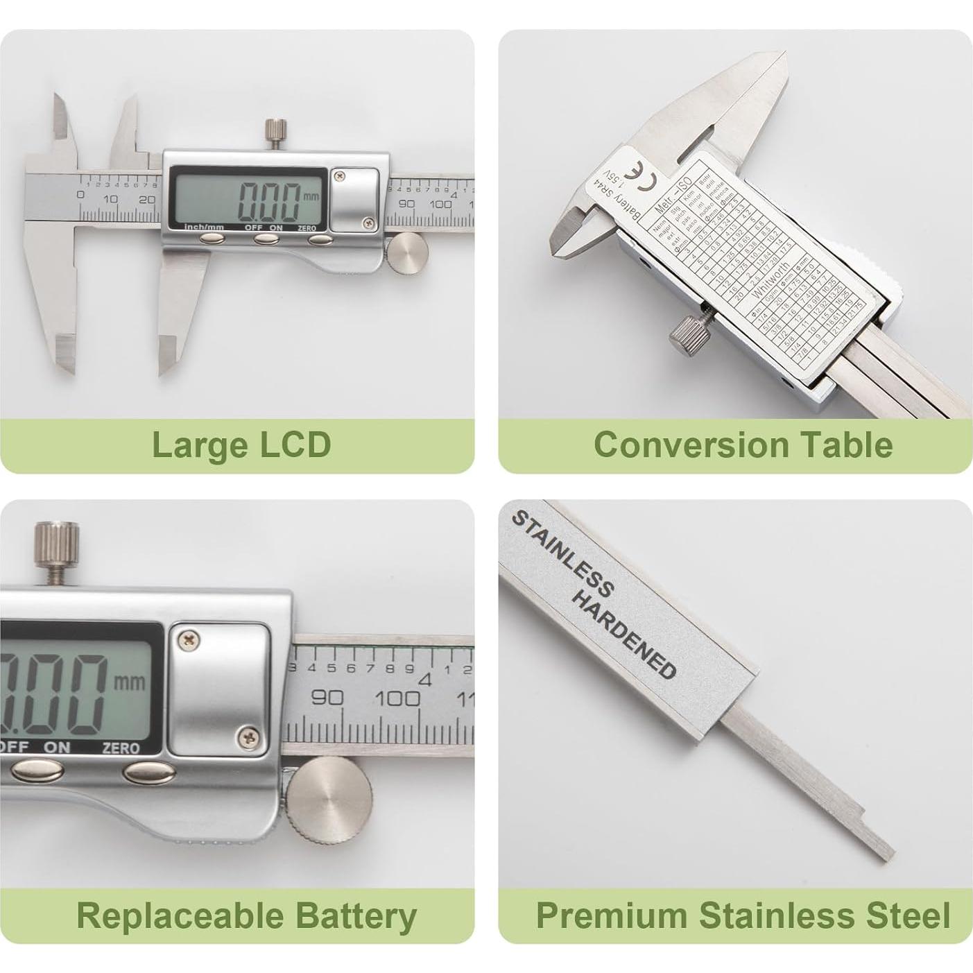 Calibrador Digital de Acero Inoxidable Sanming HKZ150 0-152.4 mm