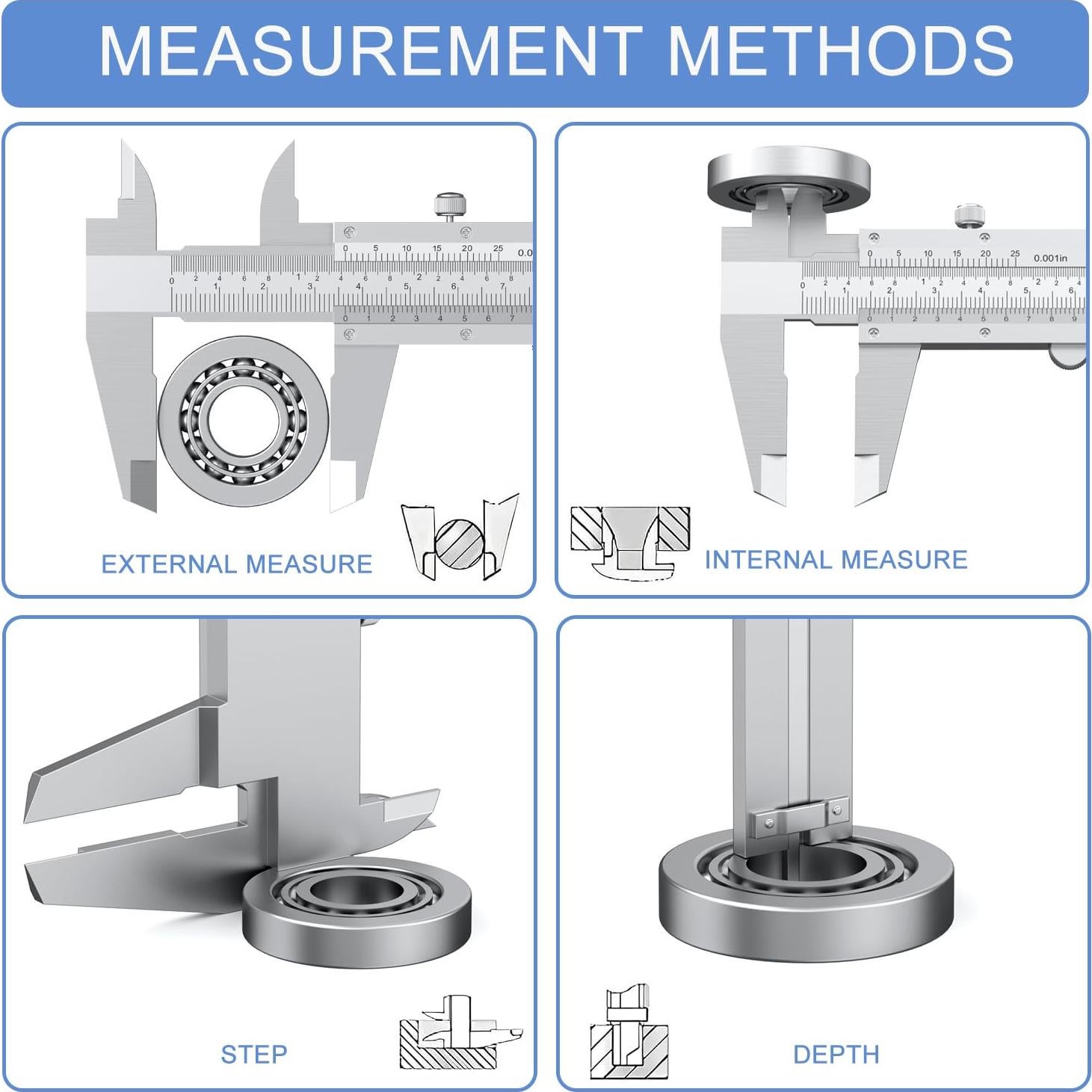 Calibrador Vernier 150mm HDLNAK Alta Precisión 0.02mm