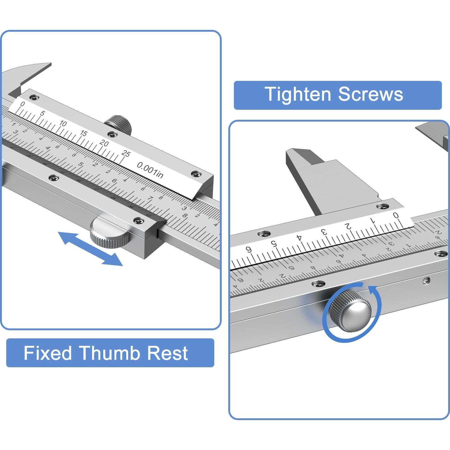 Calibrador Vernier 150mm HDLNAK Alta Precisión 0.02mm
