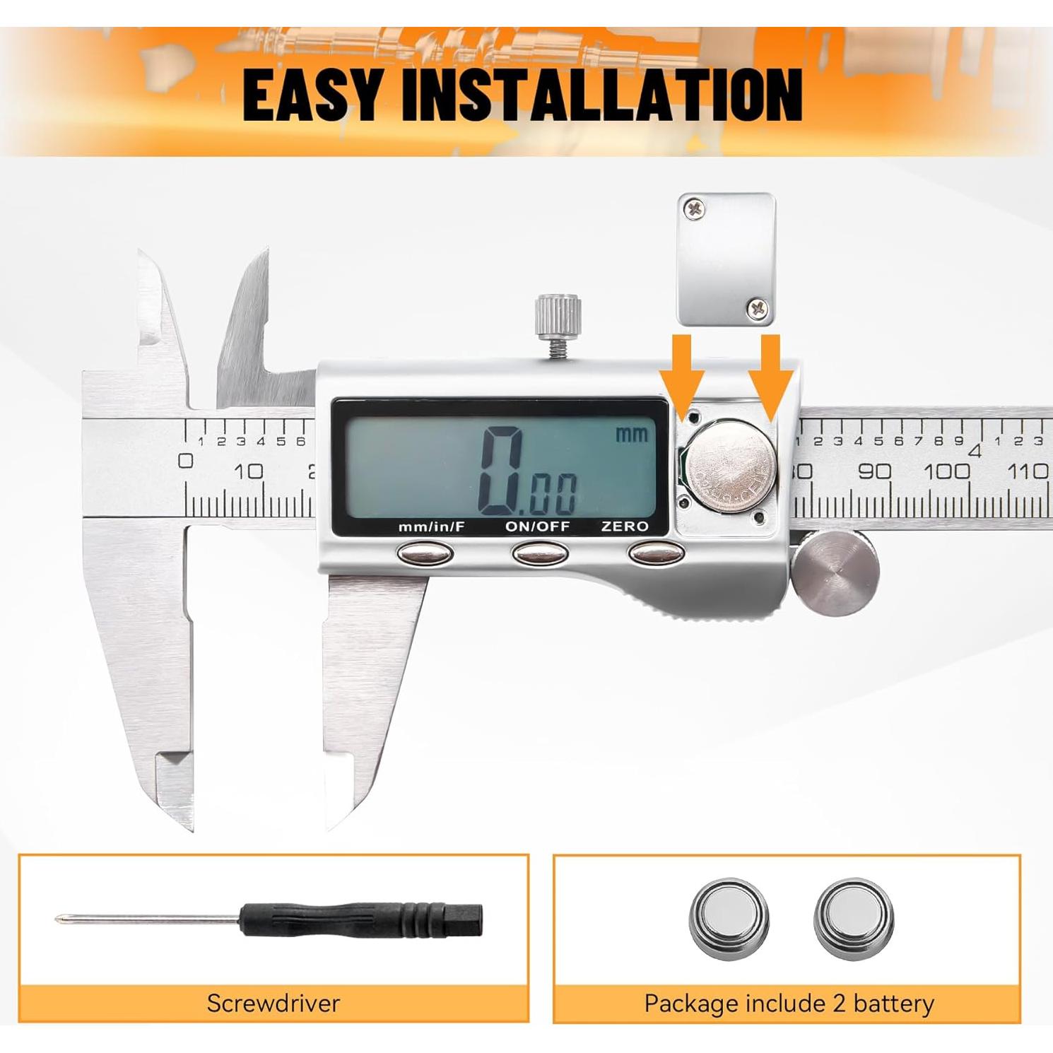 Calibrador Digital KOOPOOL 150mm con Pantalla LCD y Acero Inoxidable