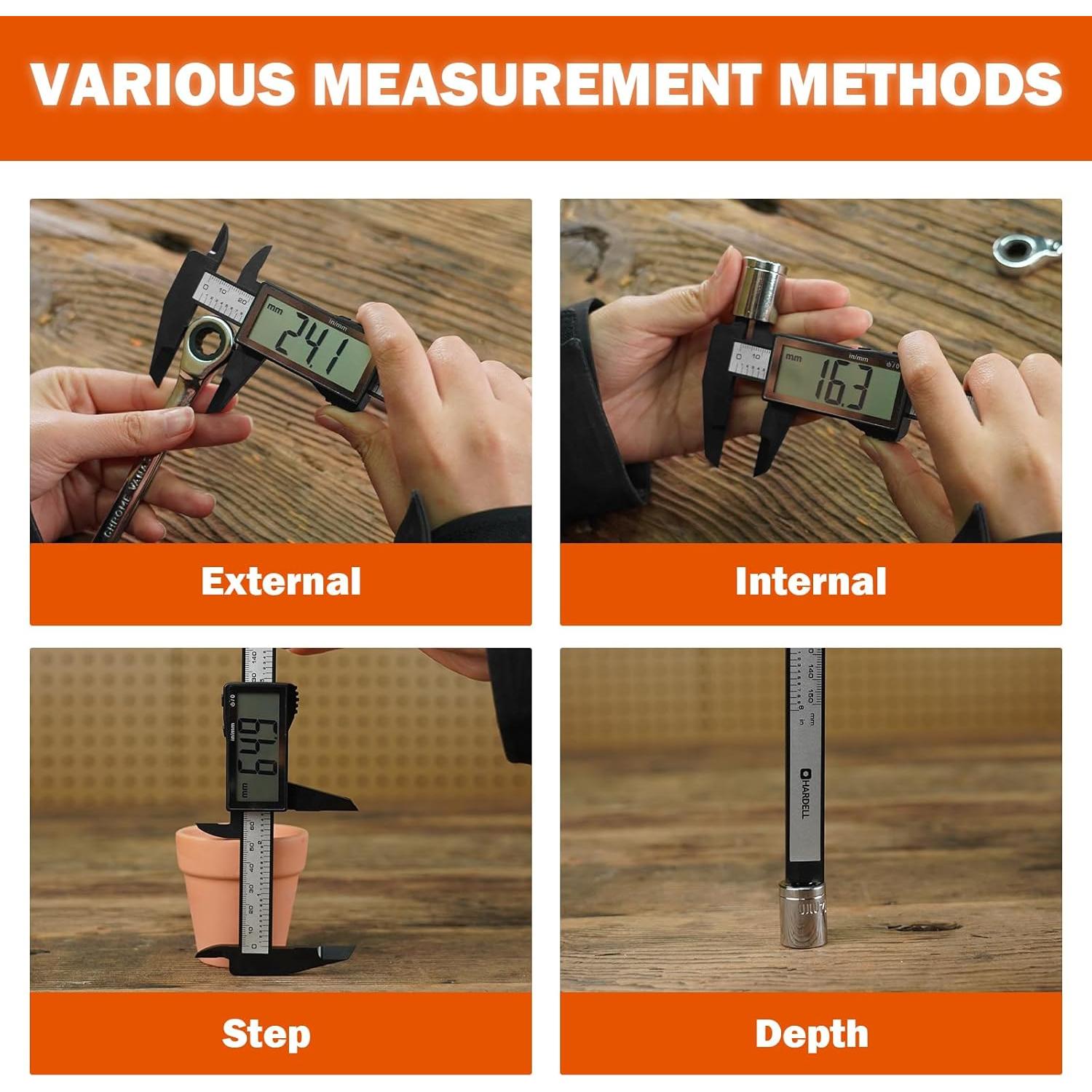 Calibrador Digital HARDELL 0-150mm Pantalla LCD Grande
