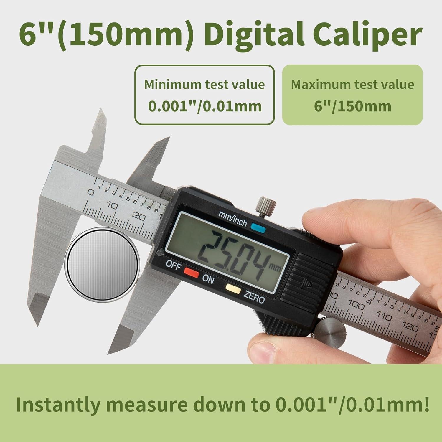 Calibrador Digital 15.24 cm Sanming Yilinglu con Pantalla LCD
