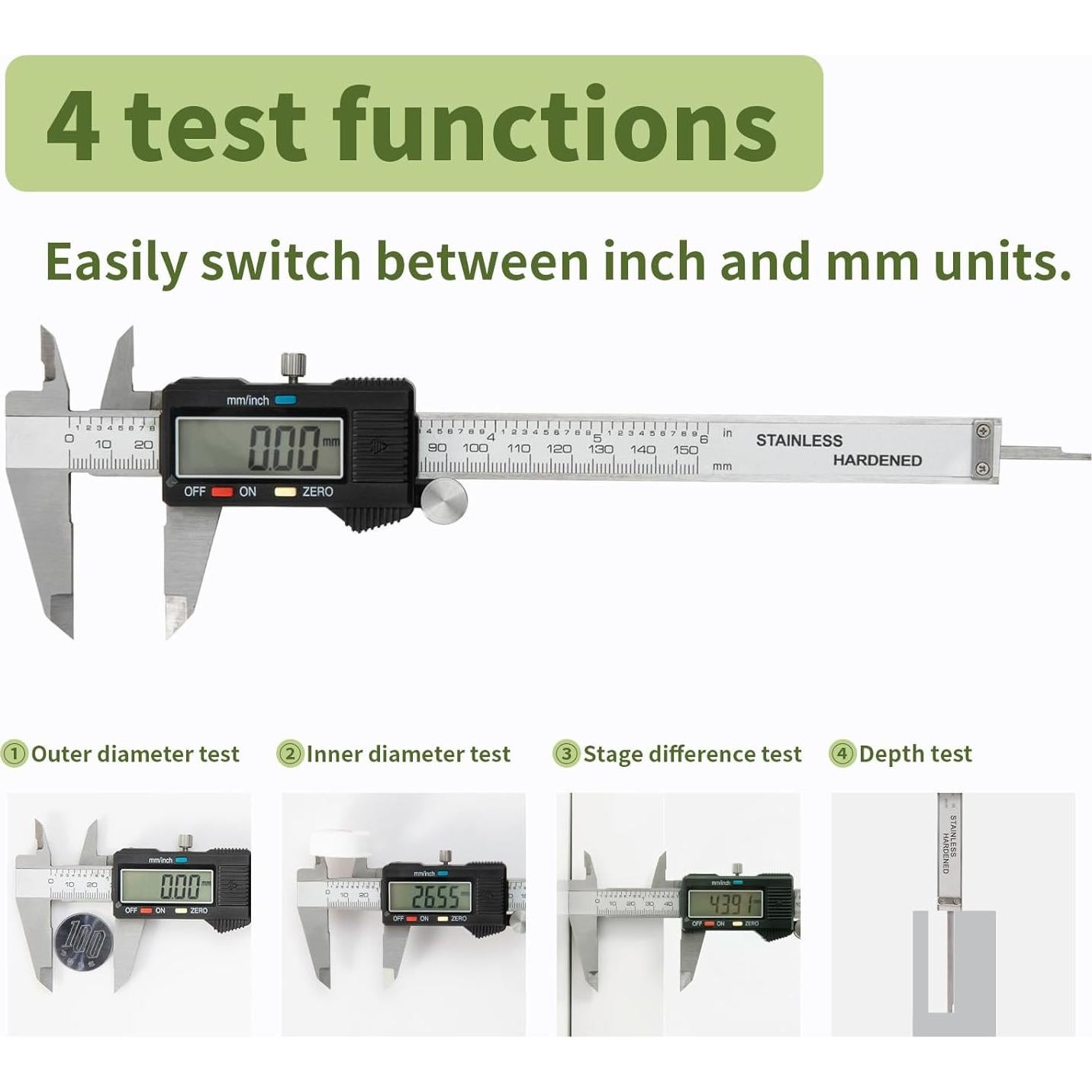 Calibrador Digital 15.24 cm Sanming Yilinglu con Pantalla LCD