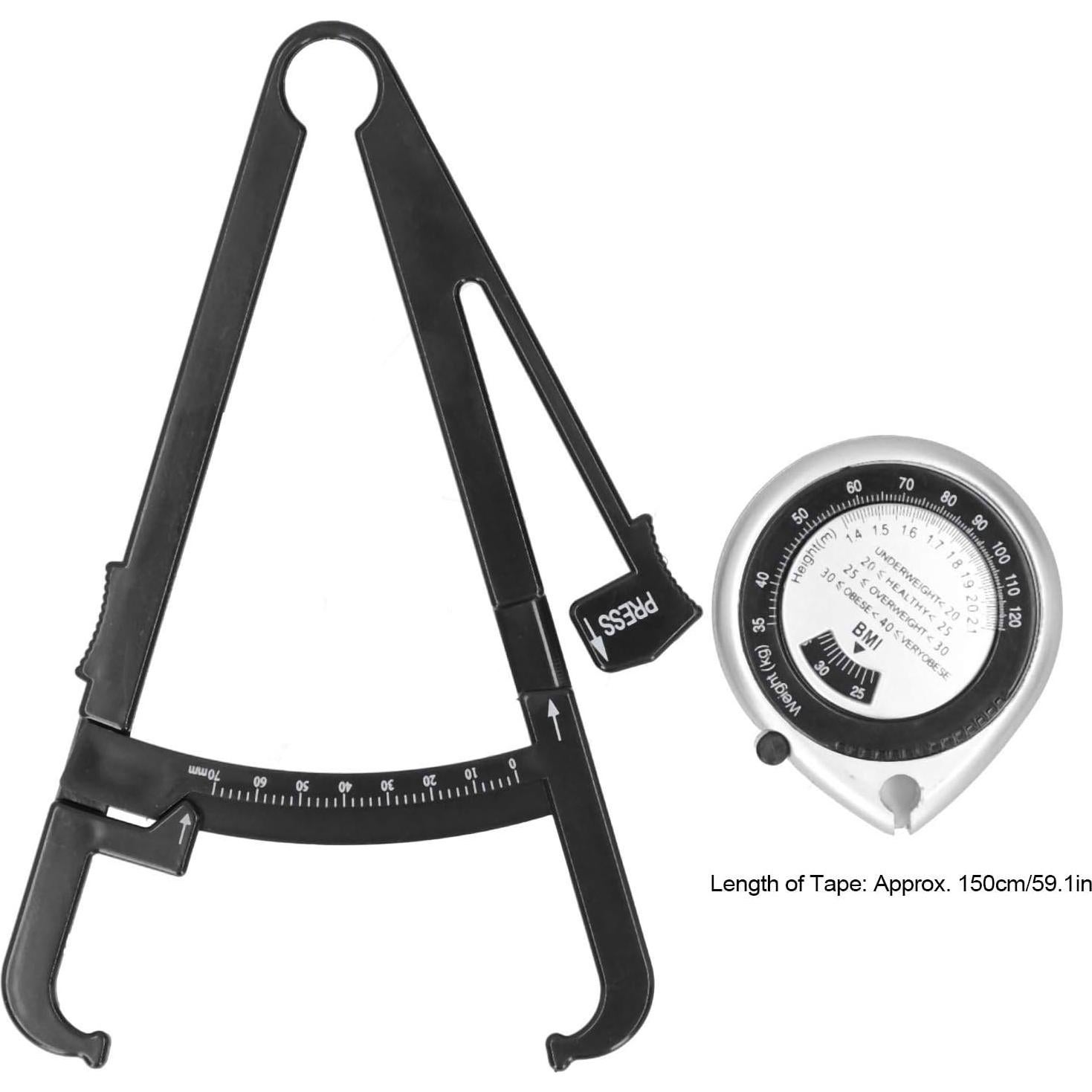 Juego de Calibrador de Grasa Corporal Zyyini con Cinta Métrica