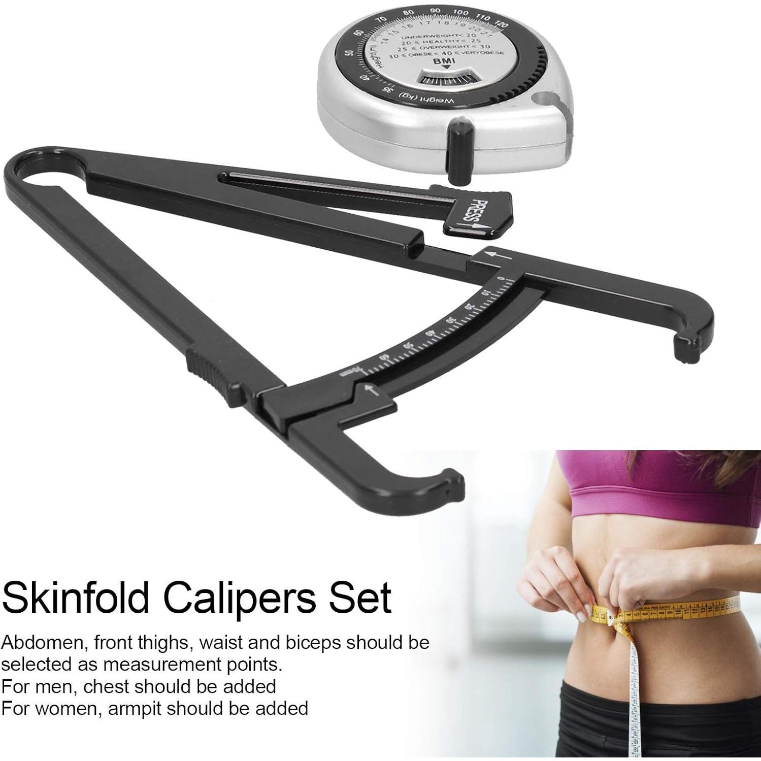 Juego de Calibrador de Grasa Corporal Zyyini con Cinta Métrica