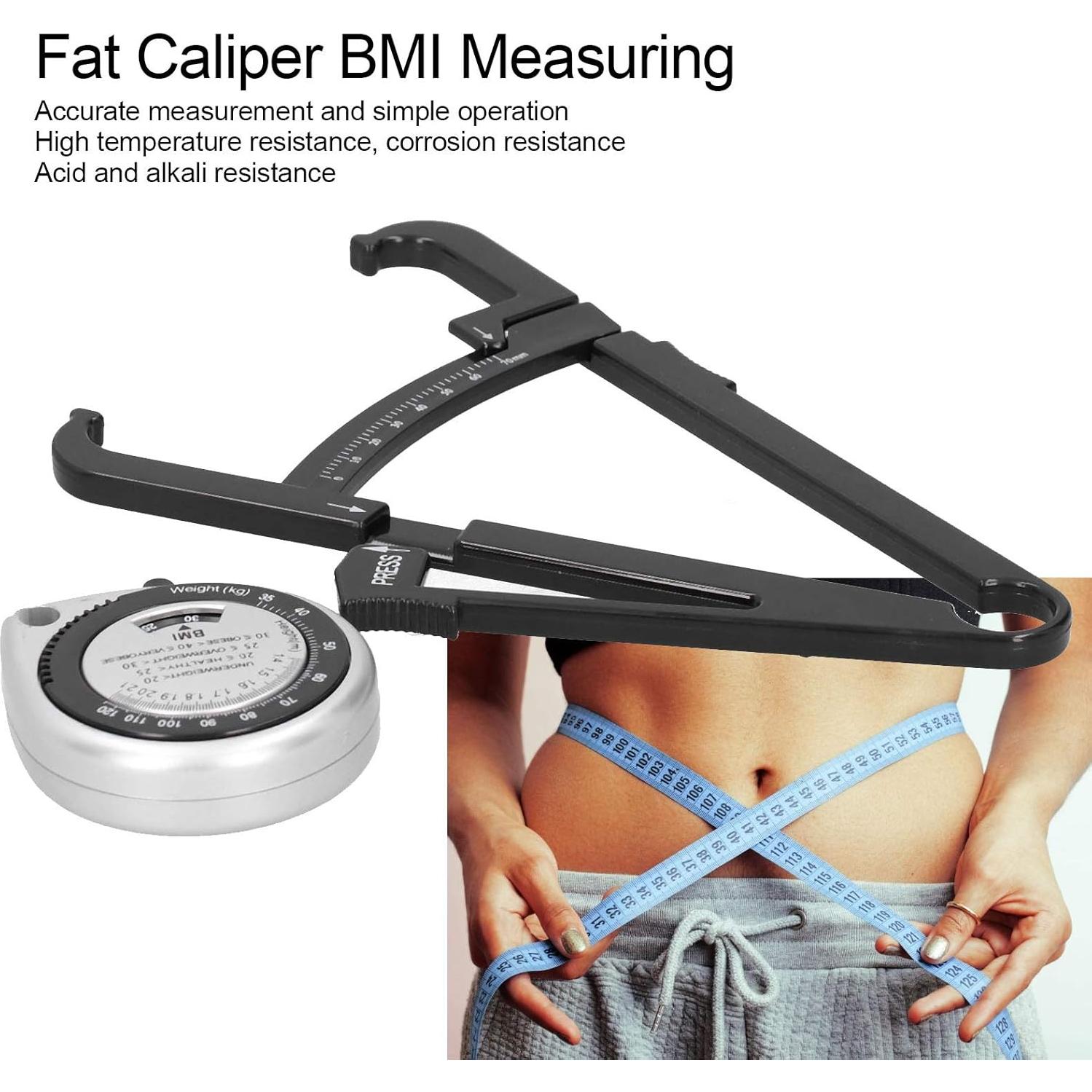 Juego de Calibrador de Grasa Corporal Zyyini con Cinta Métrica