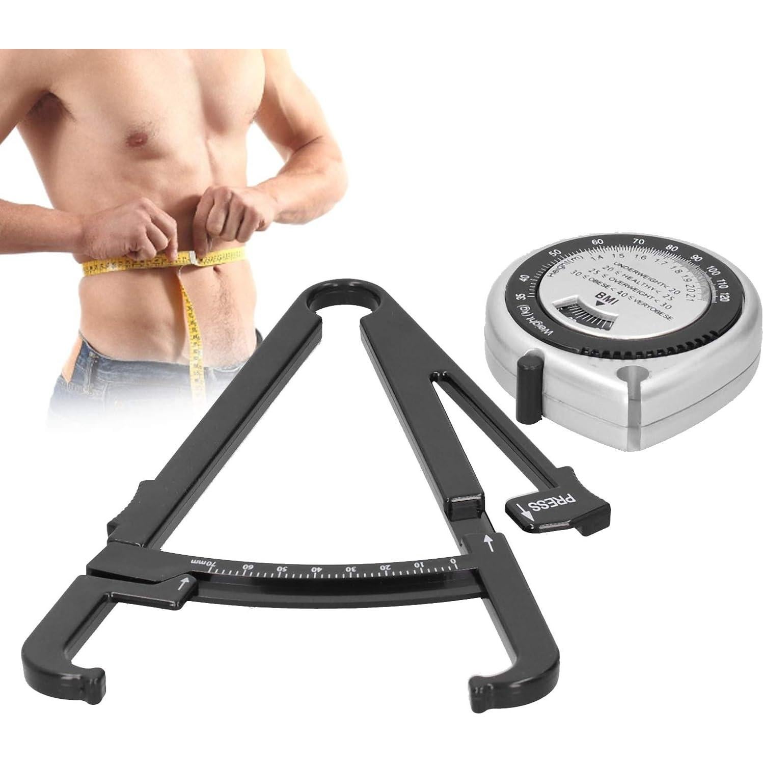 Juego de Calibrador de Grasa Corporal Zyyini con Cinta Métrica