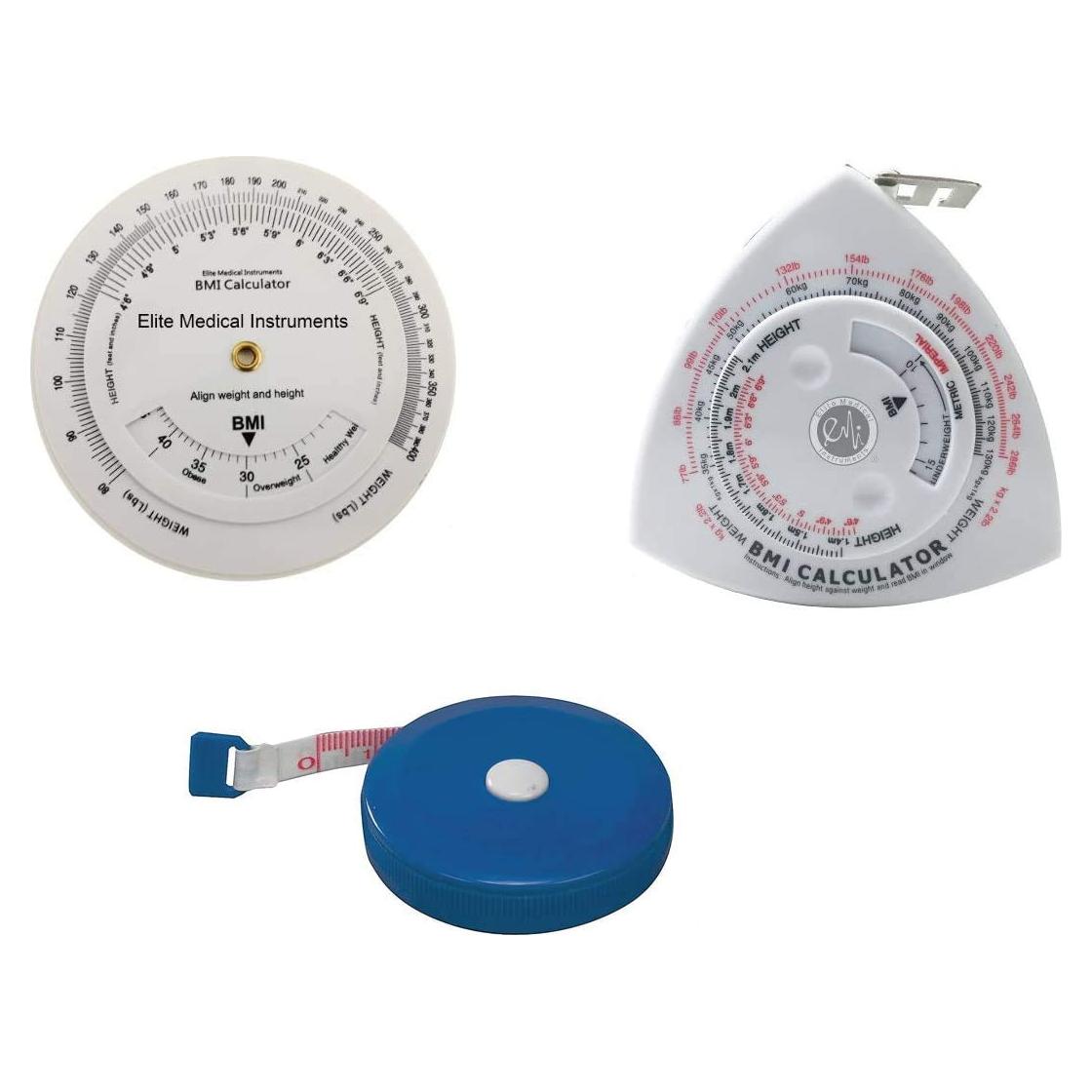 Conjunto de Medición IMC 3 Piezas EMI - Cinta Métrica y Calculadoras